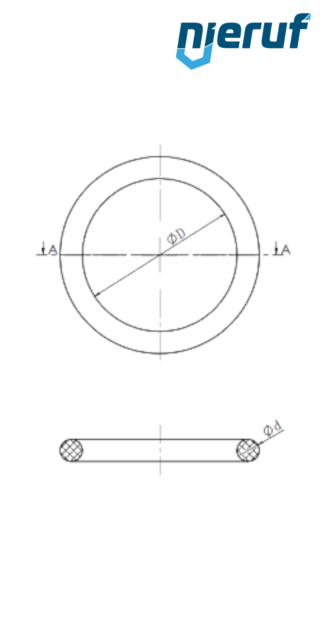 joint EPDM DN25 - 28,0 mm