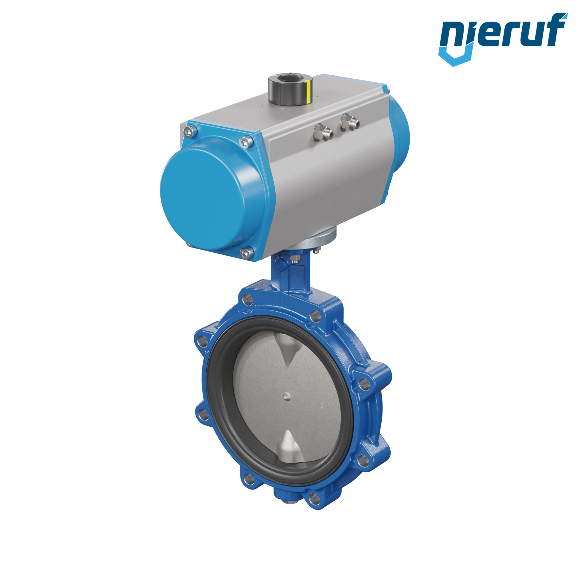 vanne papillon DN 200 AK02 EPDM haute température & FDA actionneur pneumatique à simple effet fermeture par ressort