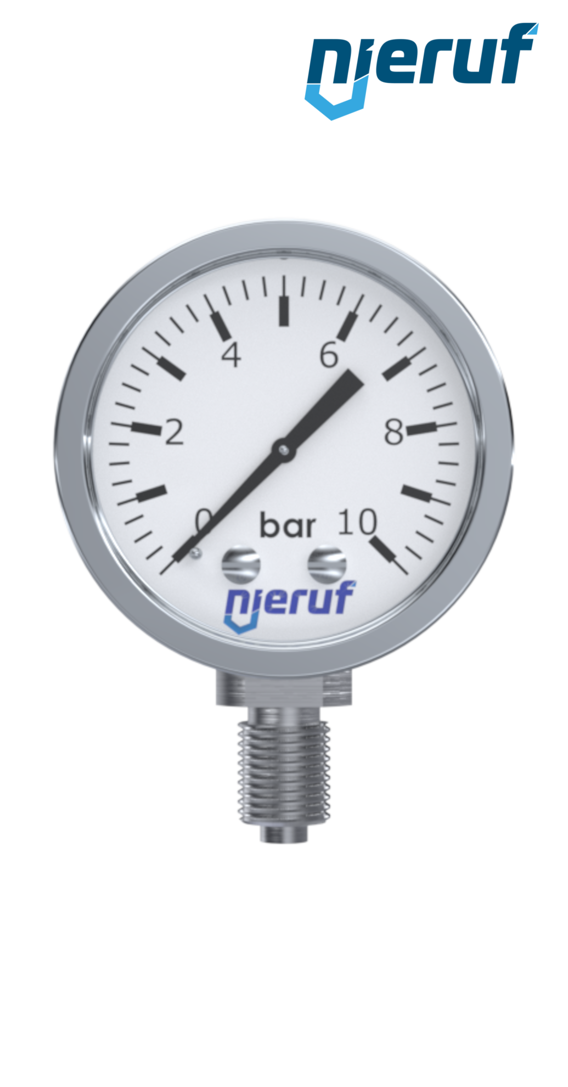 manomètre G 1/4" radial 50 mm acier inoxydable MM05 0 - 10,0 bar