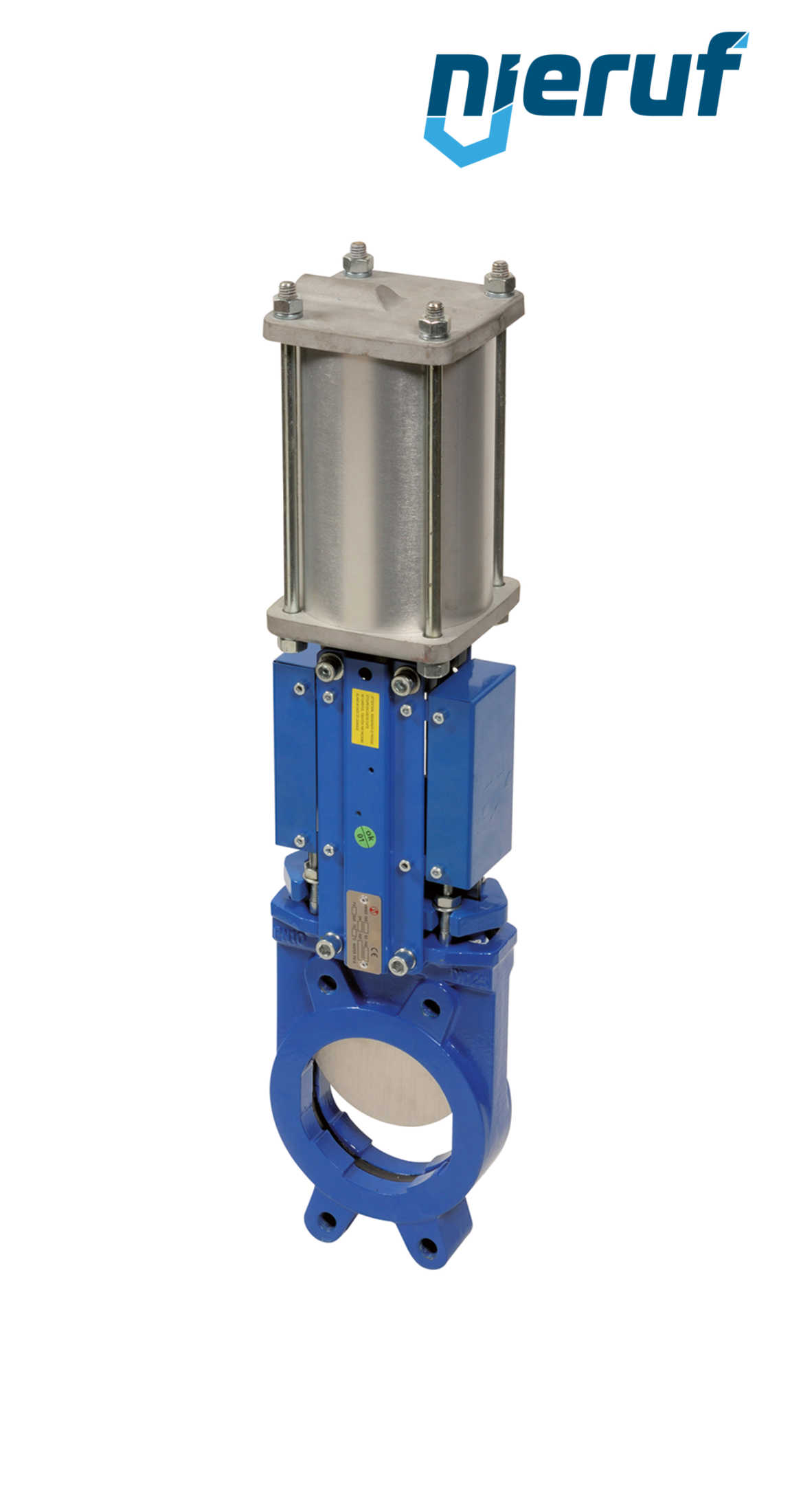 vanne à guillotine DN 65 SR01 EPDM actionneur pneumatique à double effet