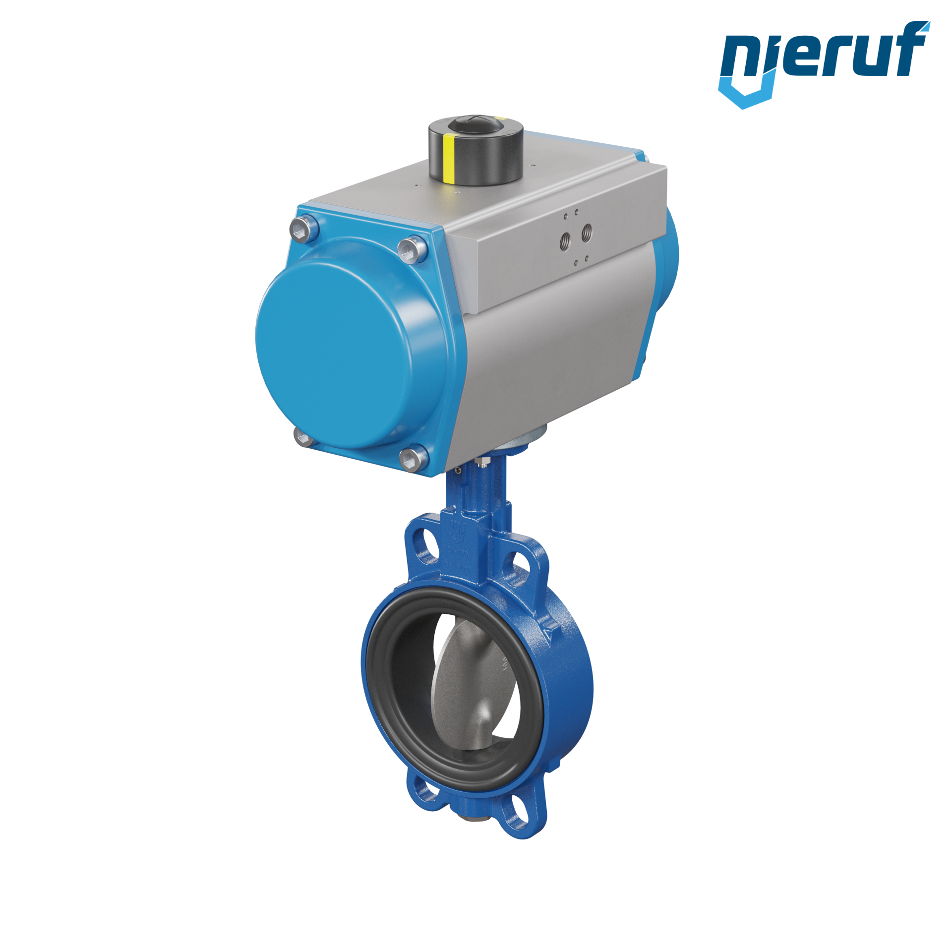 vanne papillon DN 100 AK01 EPDM DVGW eau potable, WRAS, ACS, W270 actionneur pneumatique à simple effet ouverture par ressort