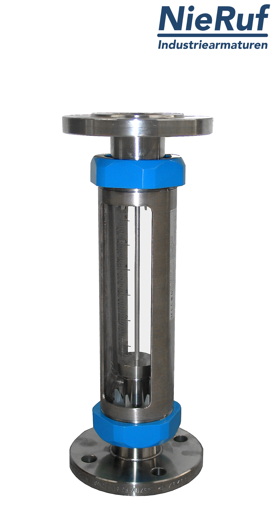 débitmètre à flotteur à brides DN10 25,0 - 250 l/h eau FKM