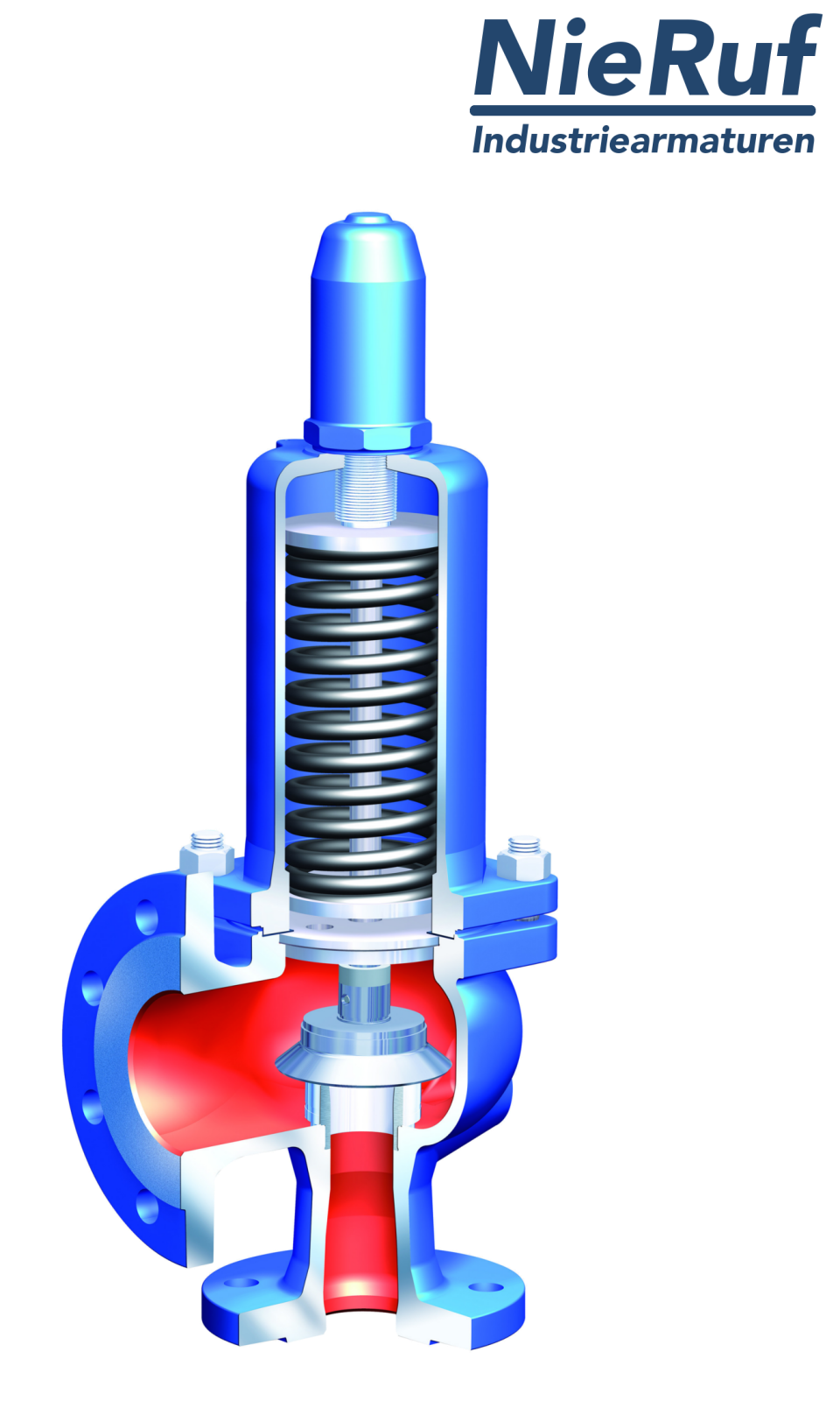 soupape de sûreté à brides DN80/DN80 SF0301, acier inoxydable 1.4408 métal, sans levier