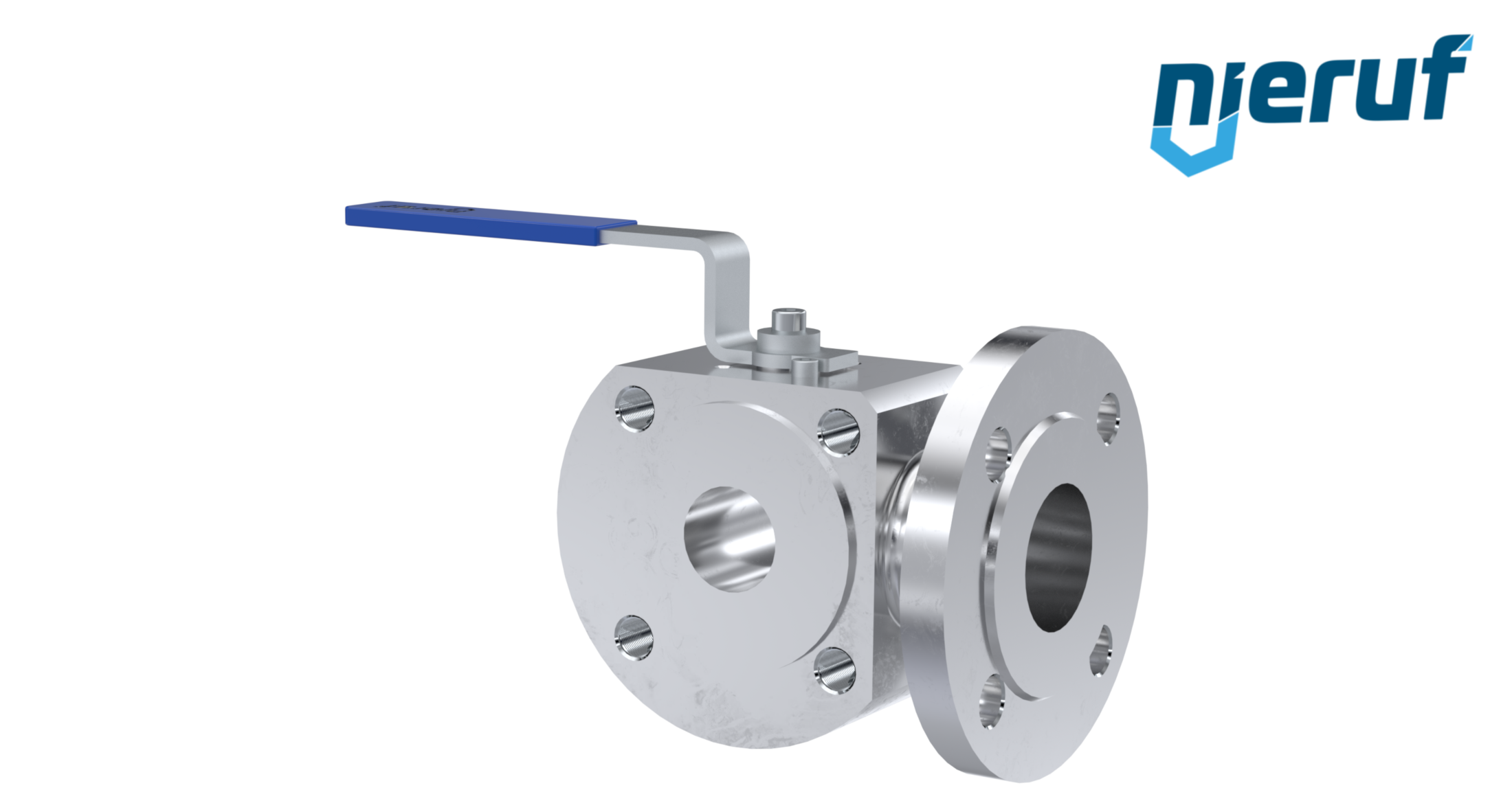 robinet de commutation à boisseau sphérique 3/2 voies DN32 FK07 C22 acier galvanisé 1.040 sphère en acier inoxydable 1.4404