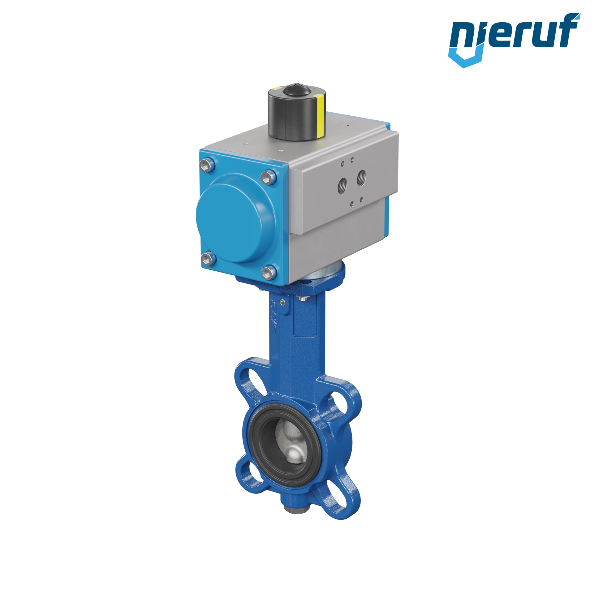 vanne papillon DN 40 AK01 FPM actionneur pneumatique à simple effet fermeture par ressort