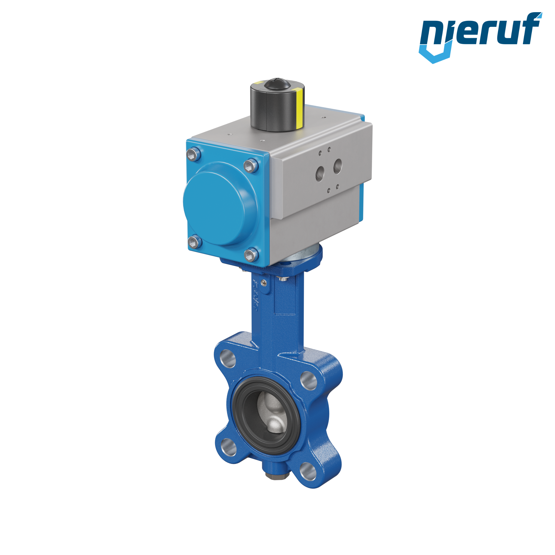 vanne papillon DN 40 AK02 FPM actionneur pneumatique à simple effet fermeture par ressort
