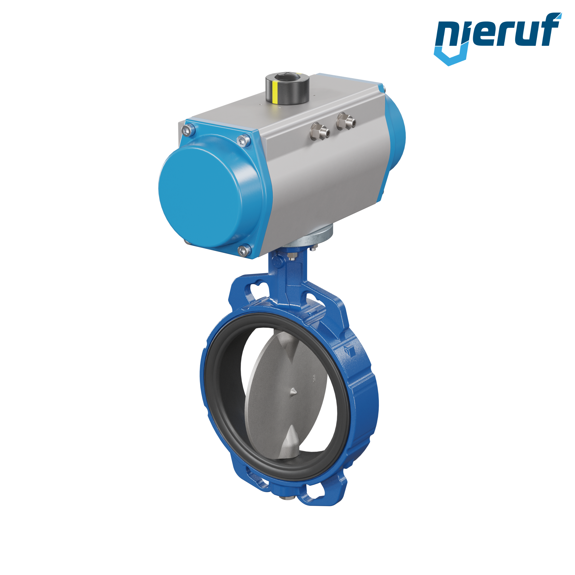 vanne papillon DN 200 AK01 EPDM DVGW eau potable, WRAS, ACS, W270 actionneur pneumatique à simple effet ouverture par ressort