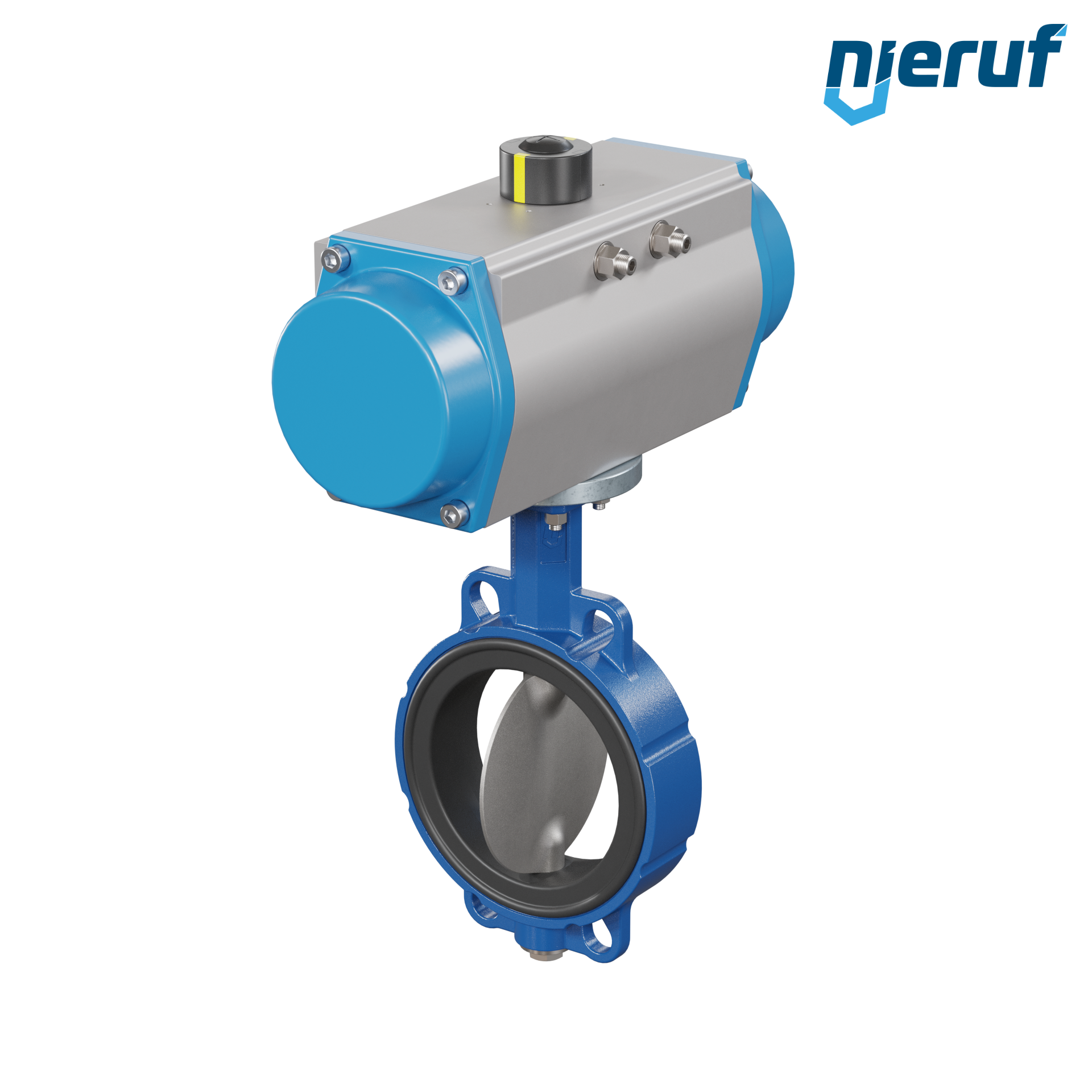 vanne papillon DN 150 AK01 EPDM DVGW eau potable, WRAS, ACS, W270 actionneur pneumatique à simple effet ouverture par ressort