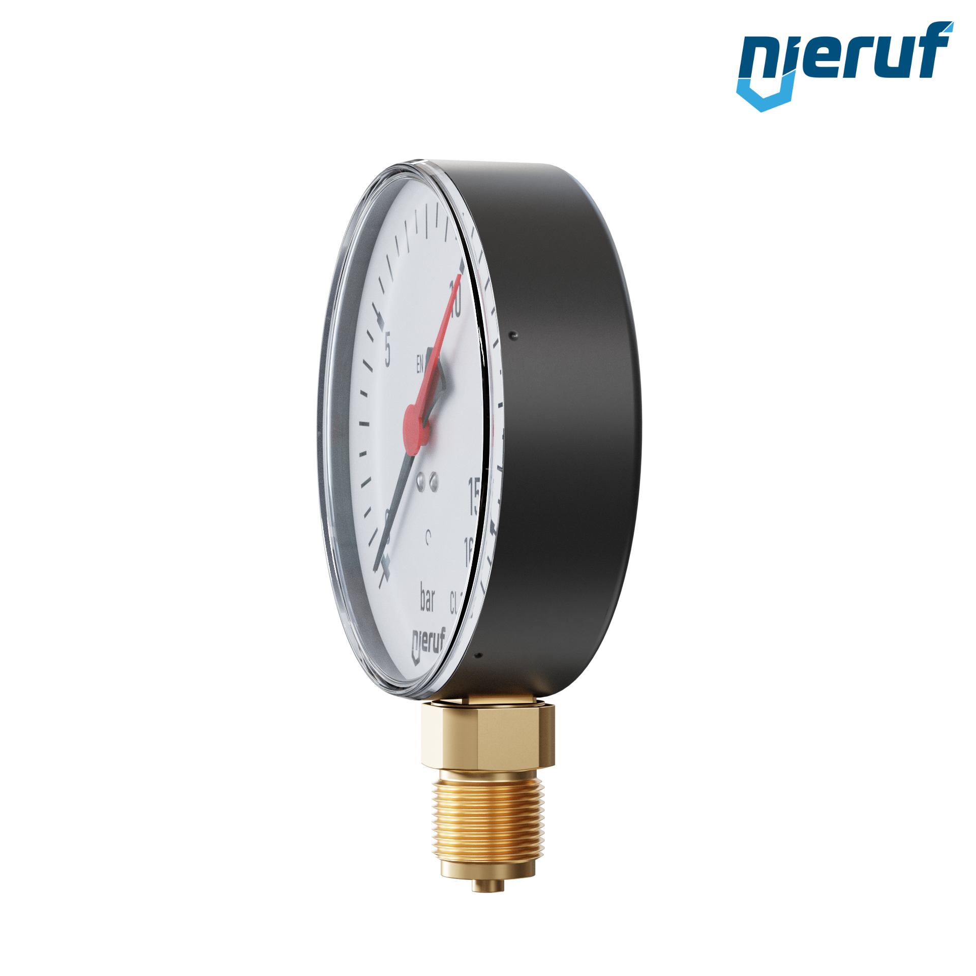 manometro G 1/2" radiale 100 mm acciaio MM04 0 - 16,0 bar senza fluido di riempimento, asciutto