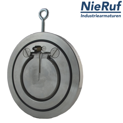 clapet anti-retour entre brides type wafer avec ressort DN125 ZR04 acier inoxydable 1.4408 métal