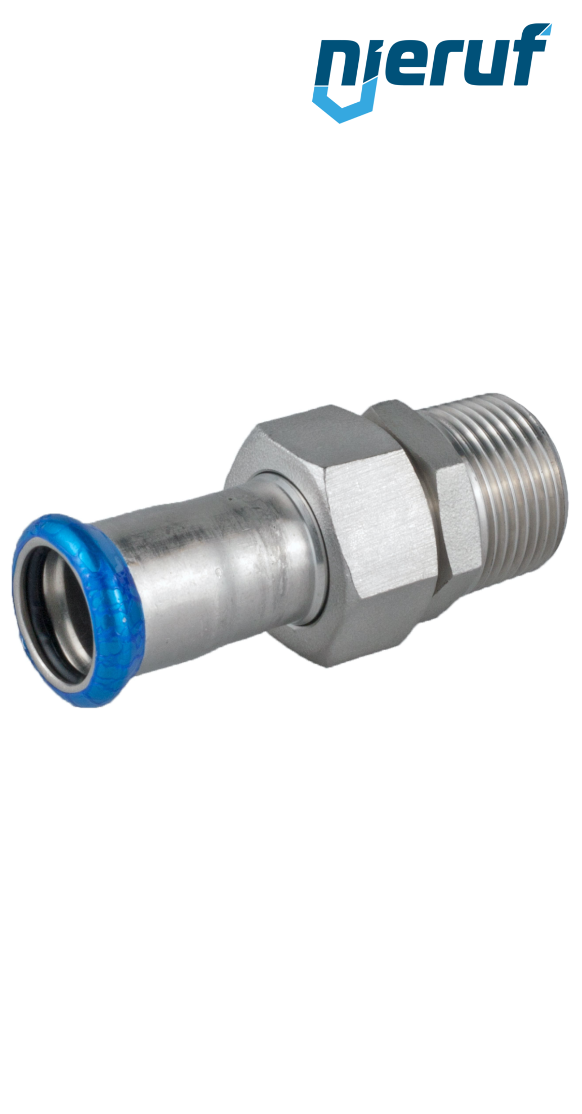 raccord droit à visser à sertir F DN15 - 18,0 mm mâle 1/2" pouce acier inoxydable