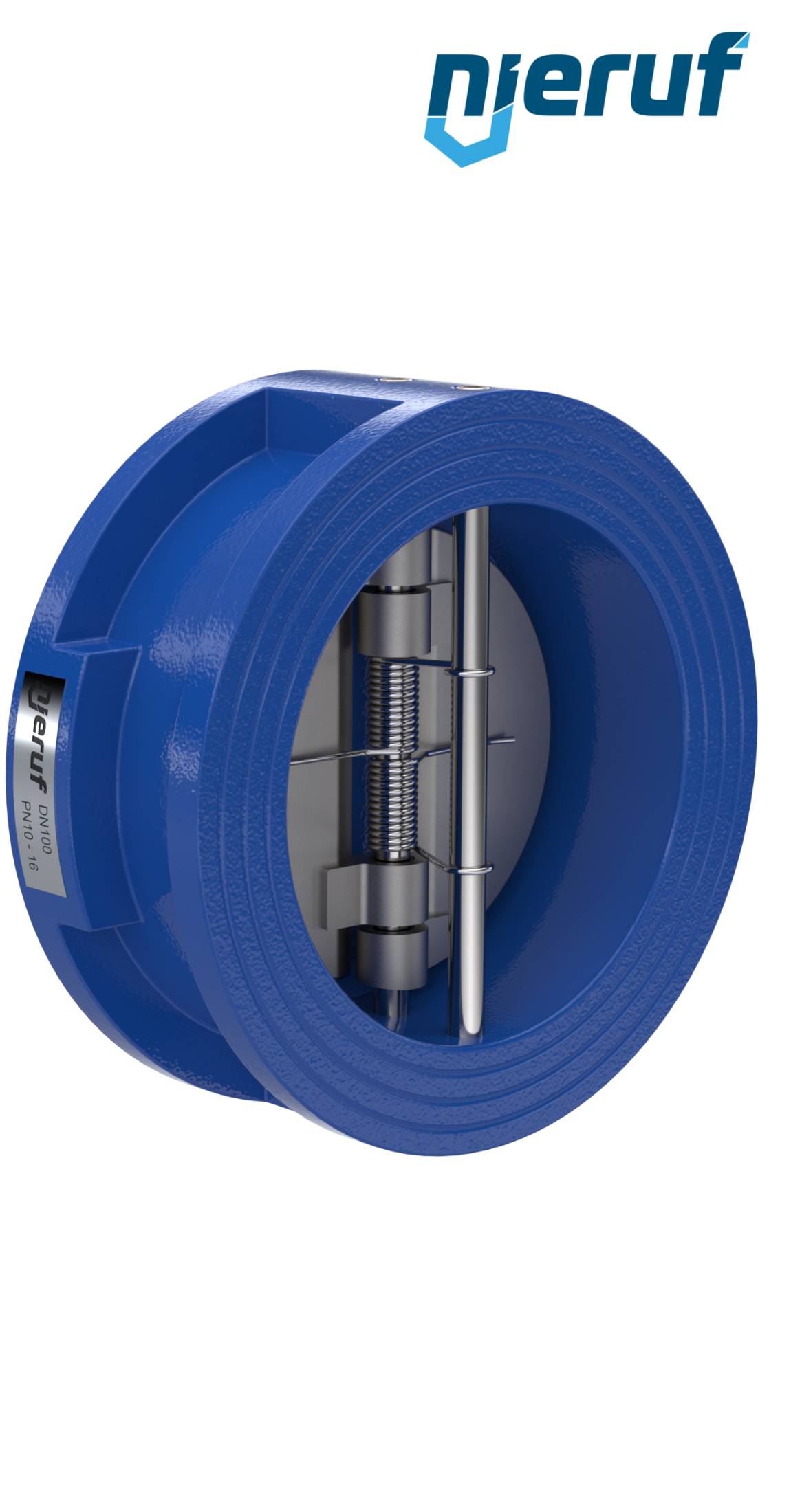 clapet anti-retour à double battant DN100 DR02 GGG40 FKM (Viton)