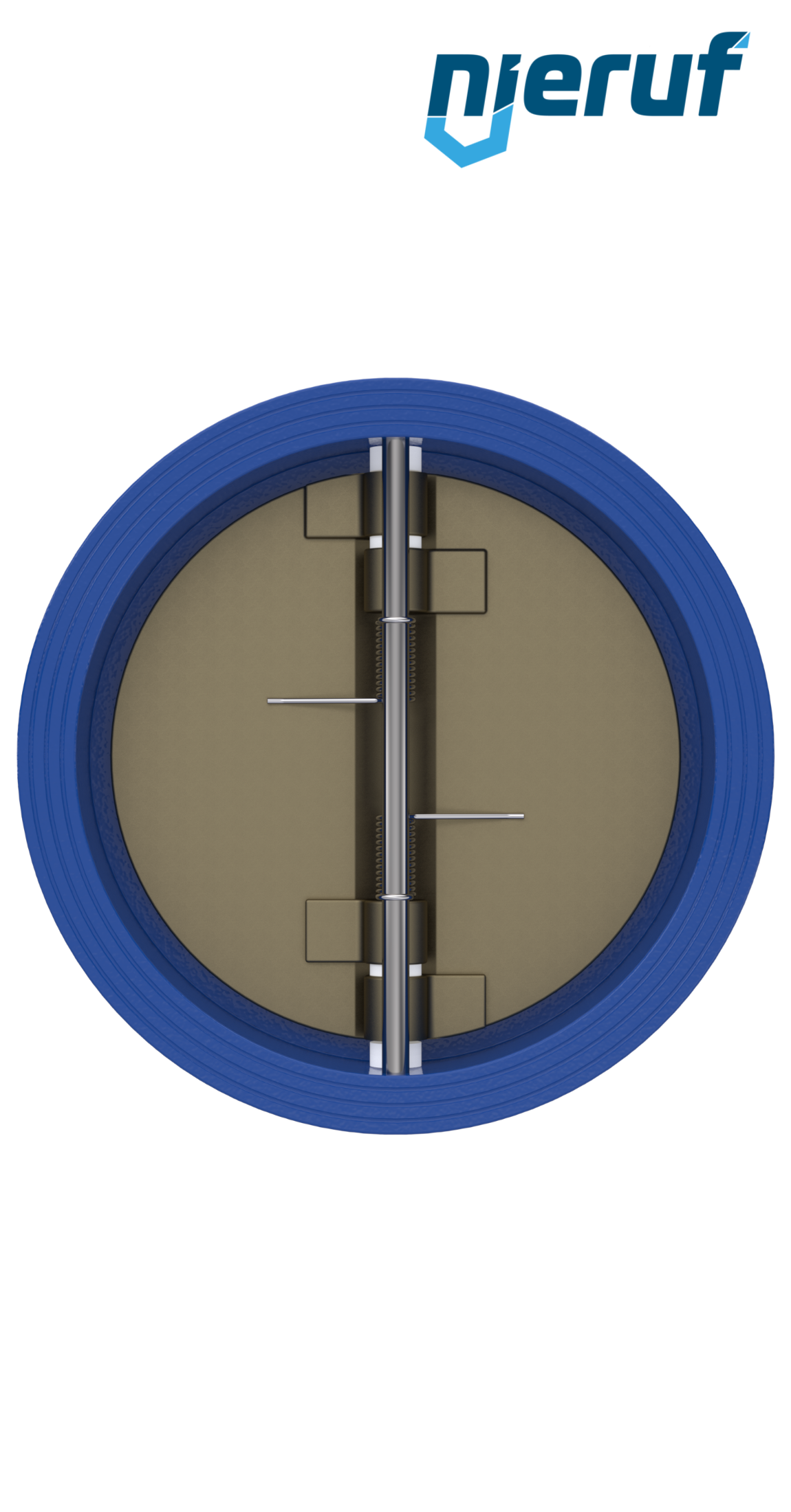 clapet anti-retour à double battant DN400 ANSI150 DR04 ANSI 150 GGG40 avec revêtement époxy bleu de 180µm  FKM