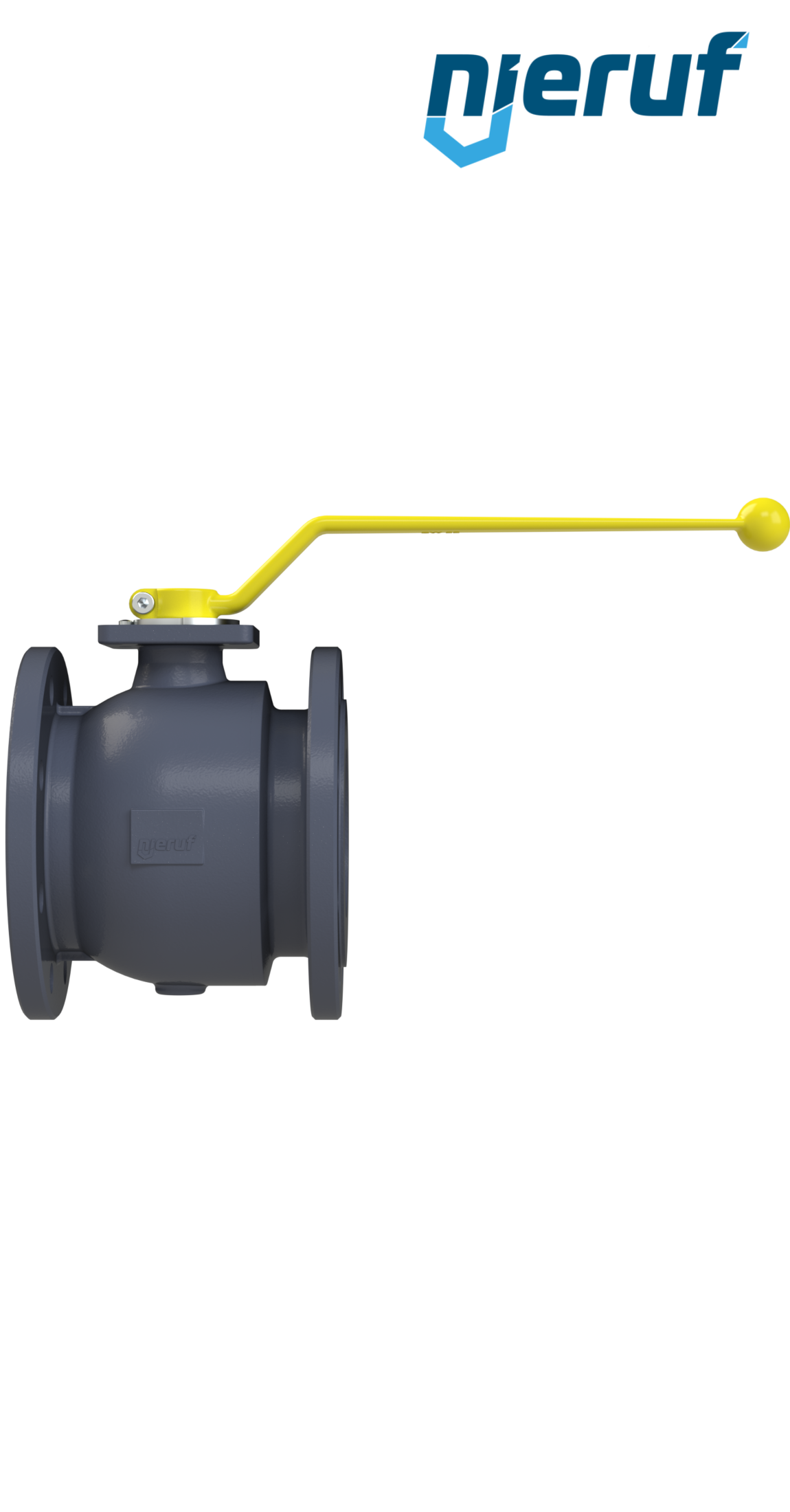 robinet à boisseau sphérique à brides DN125 FK02 fonte à graphite sphéroïdal GJS 400-18 sphère entièrement  en acier inoxydable 1.4408 DVGW gaz