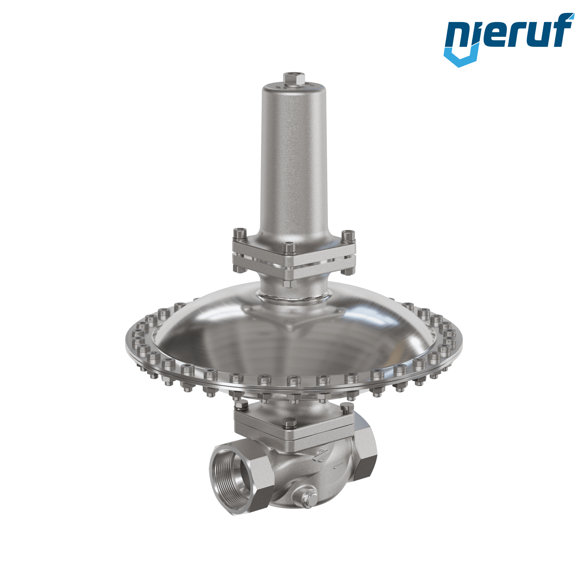 déverseur/soupape de décharge en millibars 2" pouce femelle UV17 acier inoxydable FKM / PTFE 7 - 100 mbar