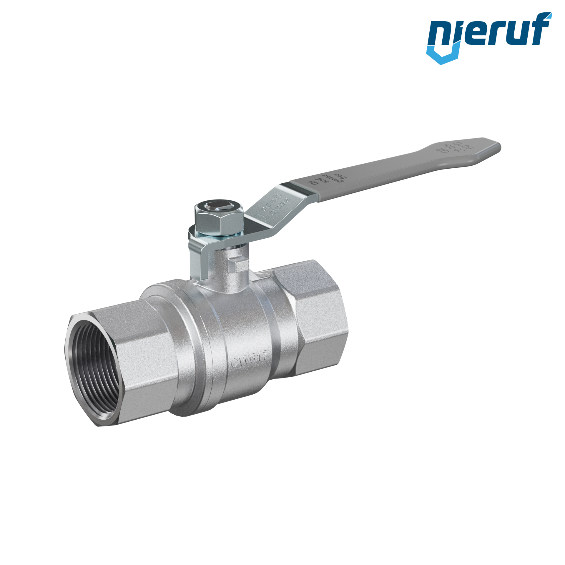 robinet à bille pour oxygène DN25 - 1" pouce GK02 laiton