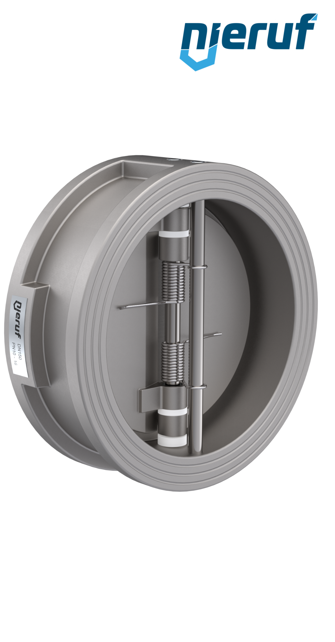 clapet anti-retour à double battant DN150 DR03 acier inoxydable 1.4408 EPDM