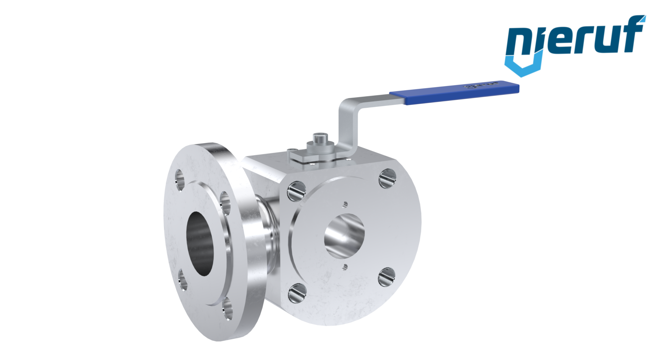 robinet de commutation à boisseau sphérique 3/2 voies DN15 FK07 C22 acier galvanisé 1.040 sphère en acier inoxydable 1.4404