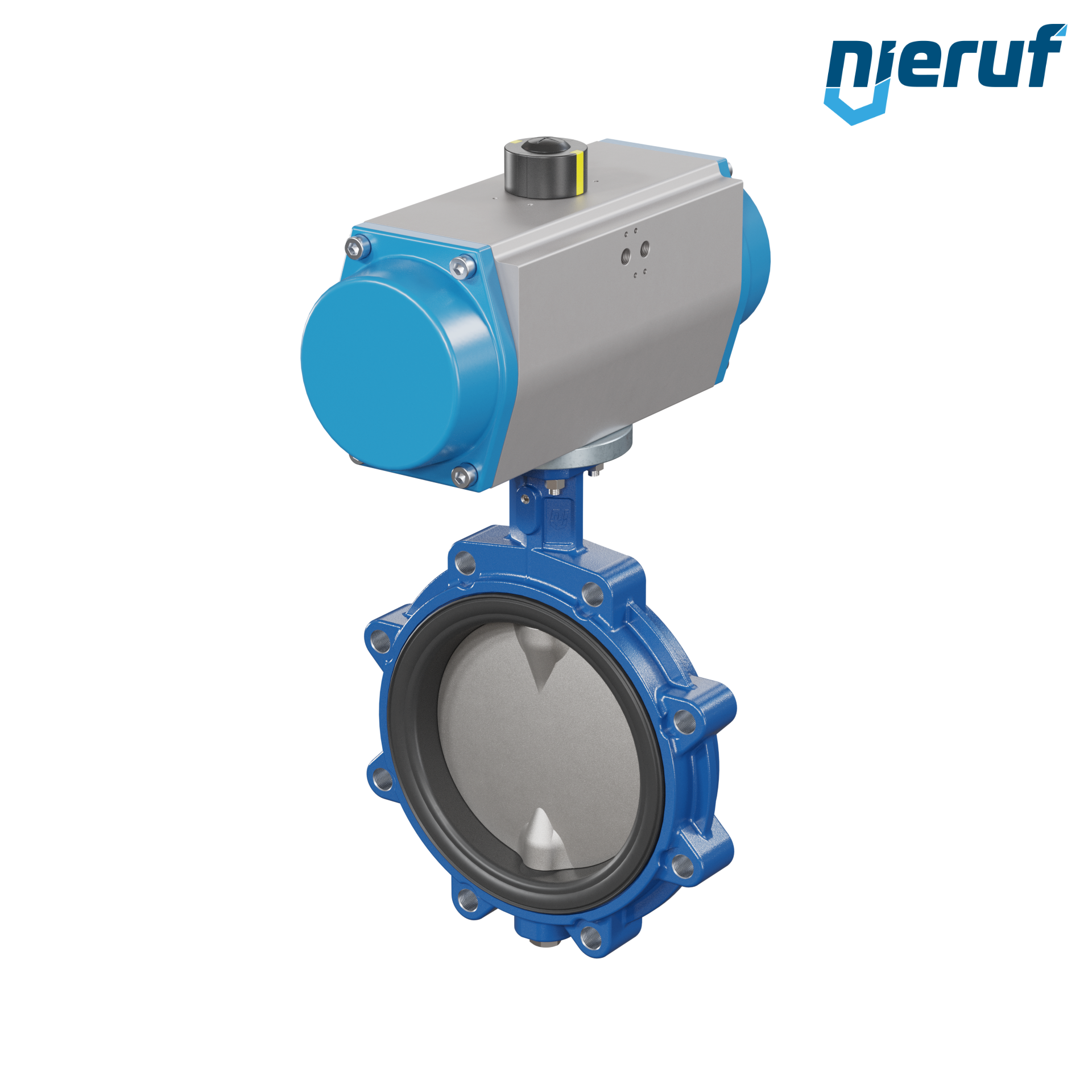 vanne papillon DN 200 AK02 EPDM haute température & FDA actionneur pneumatique à simple effet fermeture par ressort