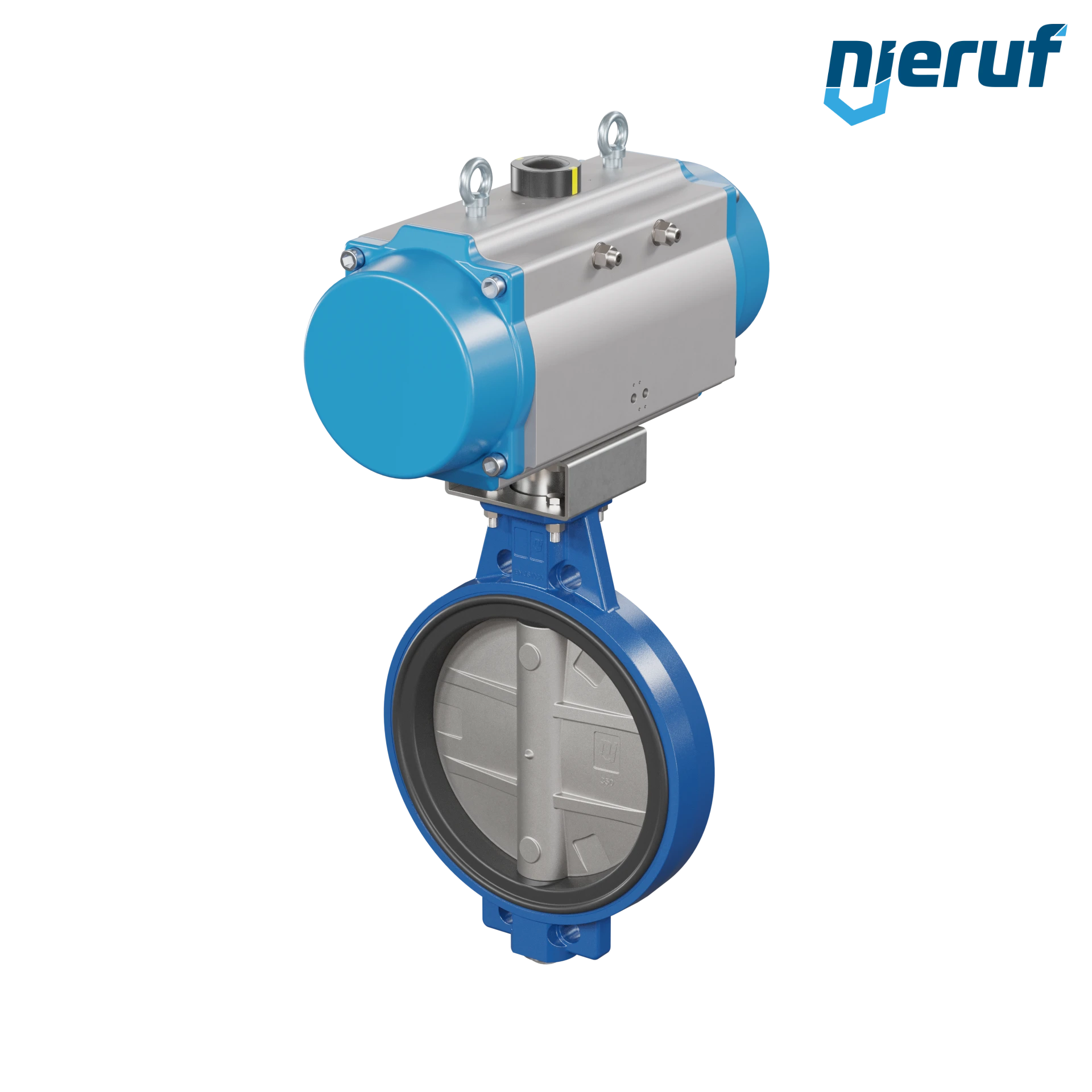 vanne papillon DN 350 AK01 FPM actionneur pneumatique à simple effet fermeture par ressort