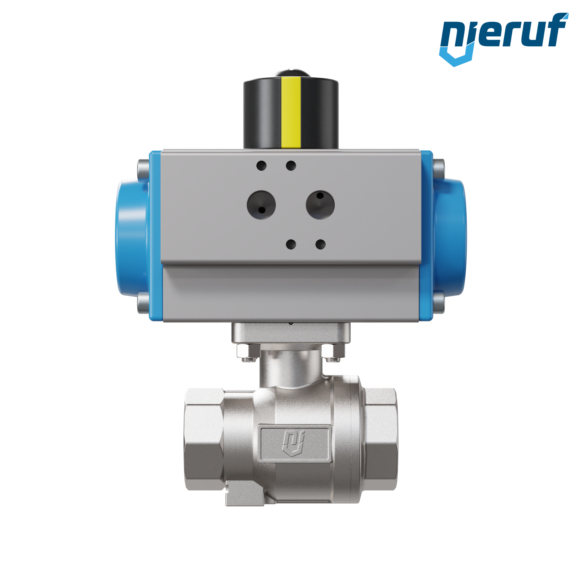valvola a sfera pneumatica DN25 - 1" pollici azionamento rotativo a effetto semplice apertura a molla PK02