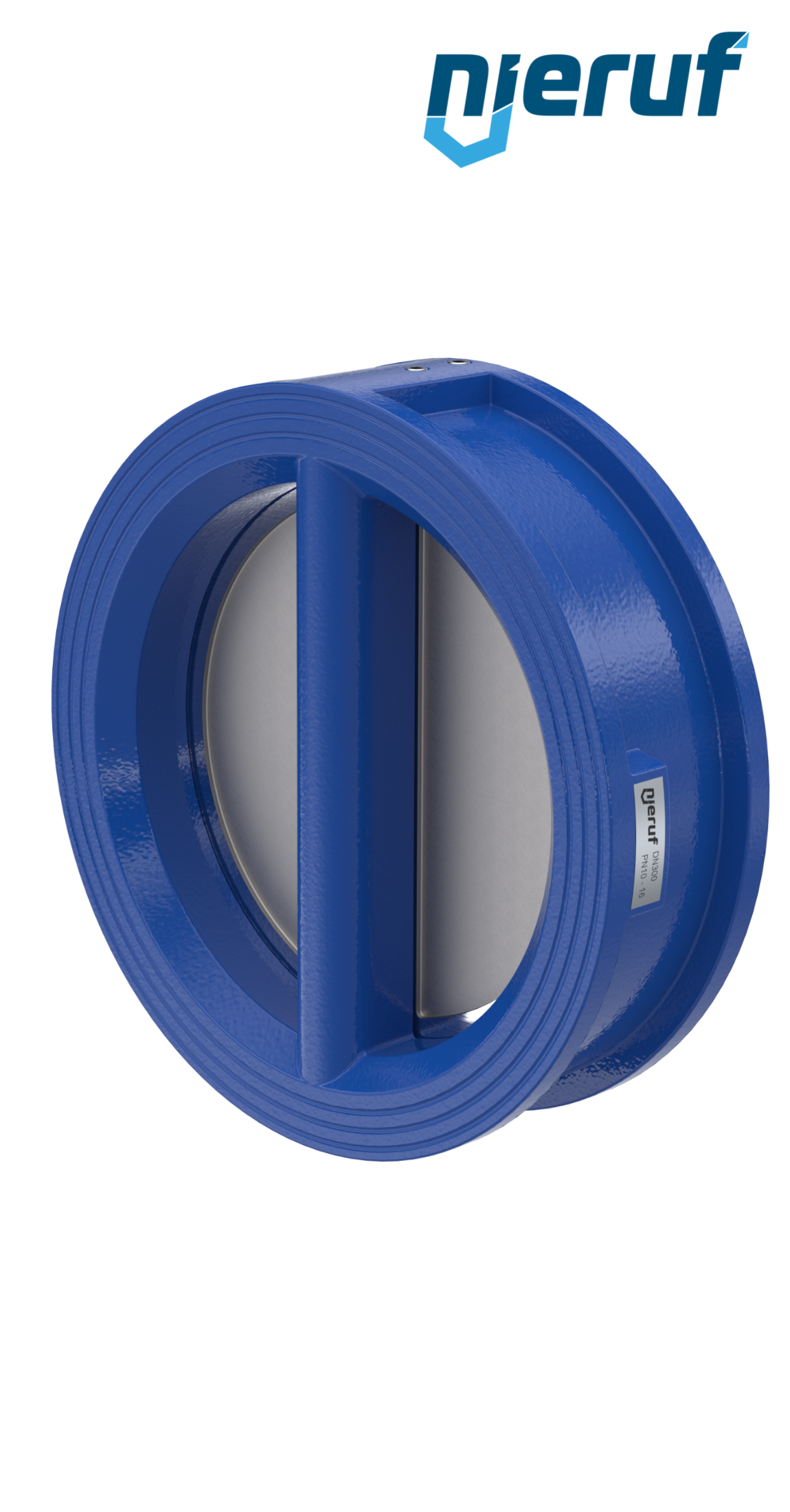 clapet anti-retour à double battant DN300 ANSI150 DR02 ANSI 150 GGG40 avec revêtement époxy bleu de 180µm  EPDM