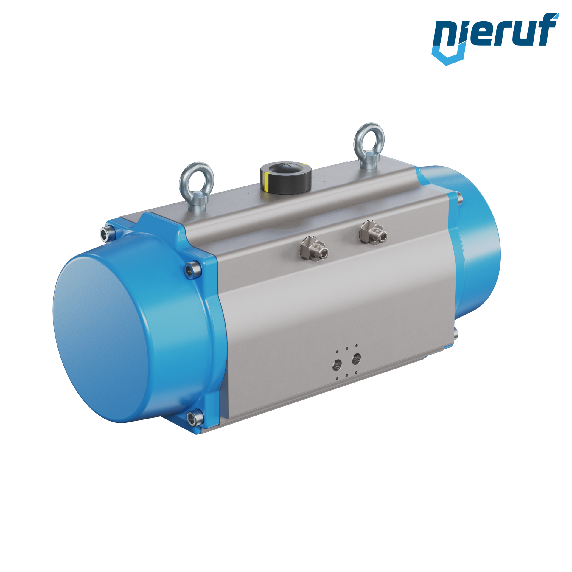 actionneur pneumatique AN02 simple effet, ouverture par ressort version haute température GS-270 90° avec 11 ressorts