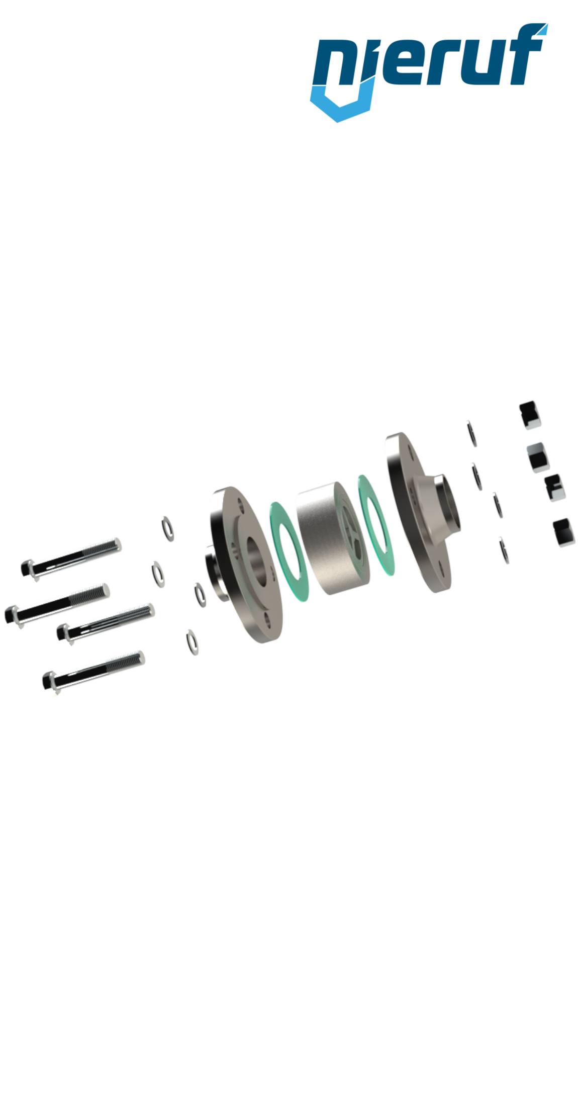 kit de raccordement clapet anti-retour à disque/bride DN50 - 2" pouce pour bride PN25/40 acier inoxydable