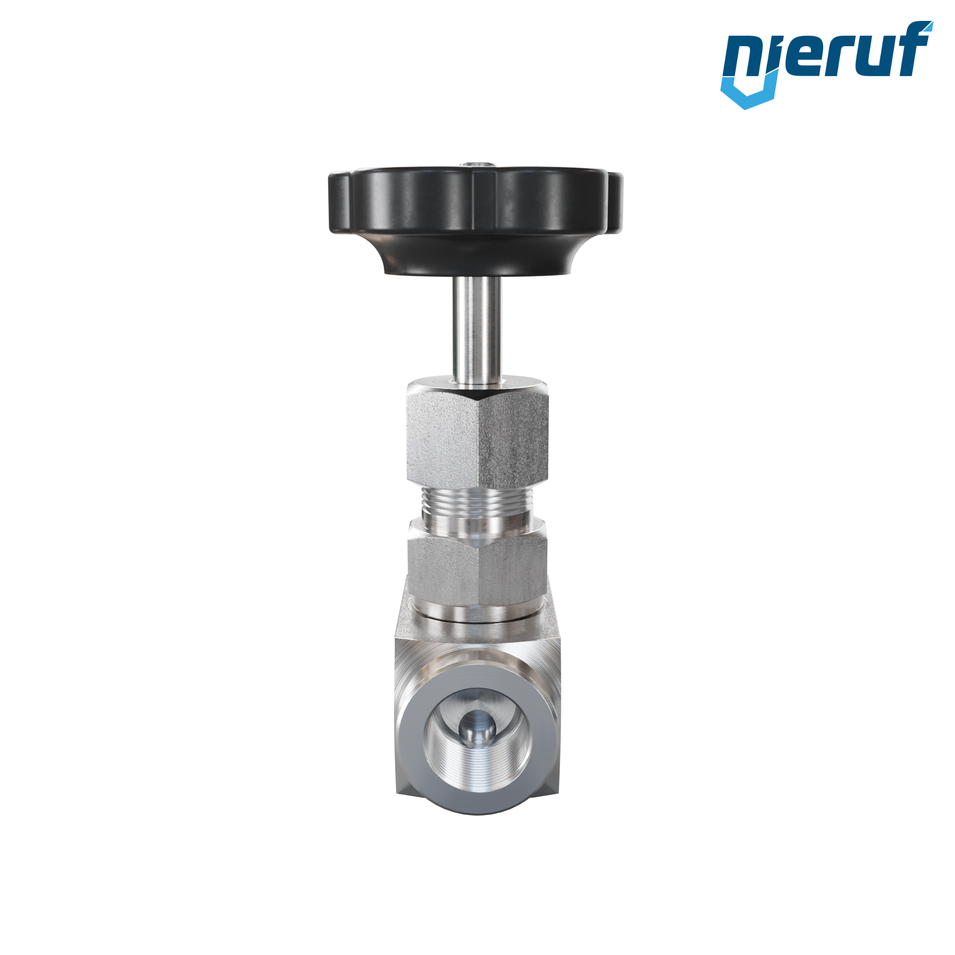 vanne à pointeau haute pression  3/8" pouce NV01 acier inoxydable 1.4571