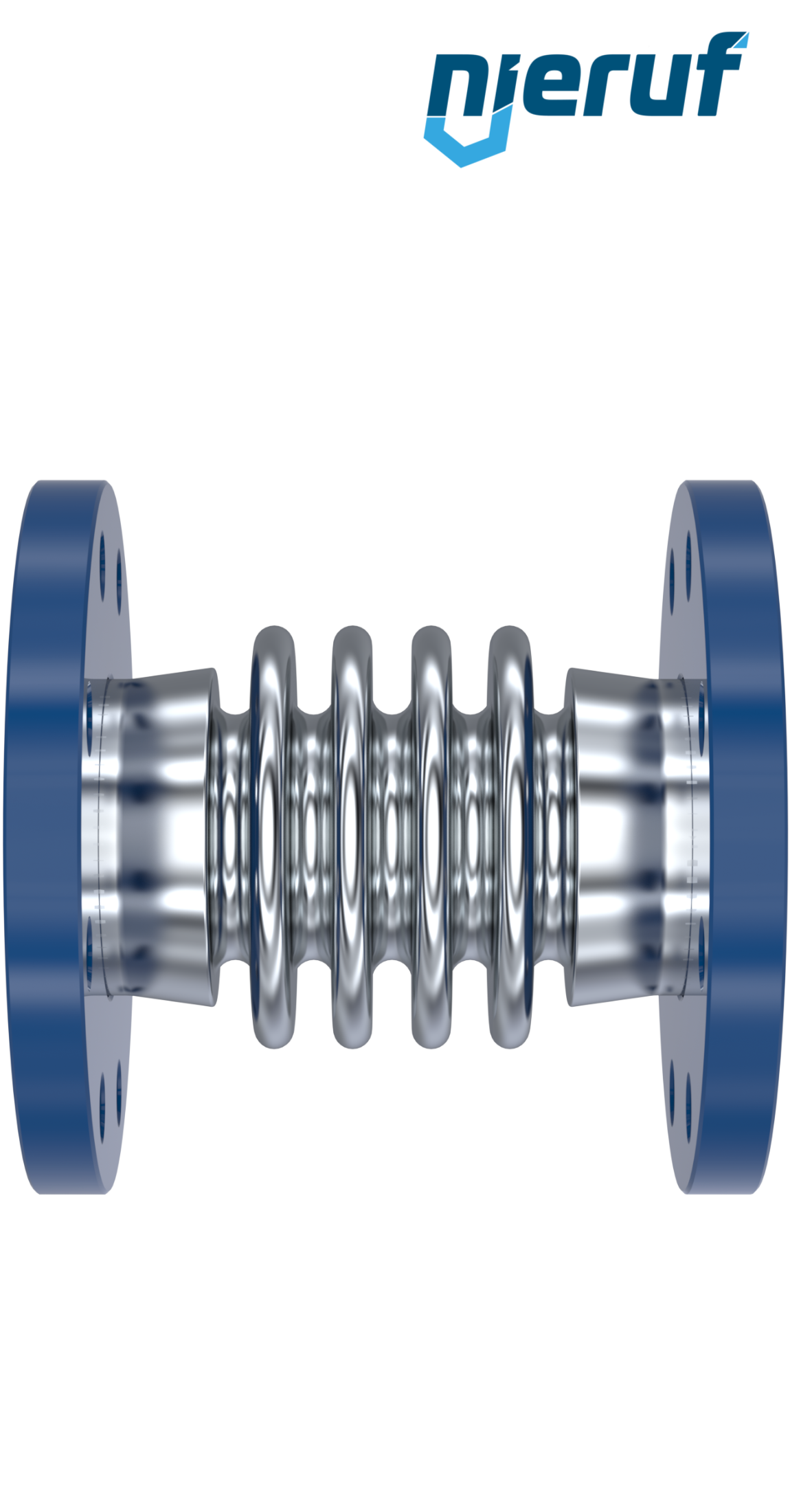 Compensateur axial DN65 modèle KP05 bride à collerette et soufflet en acier inoxydable