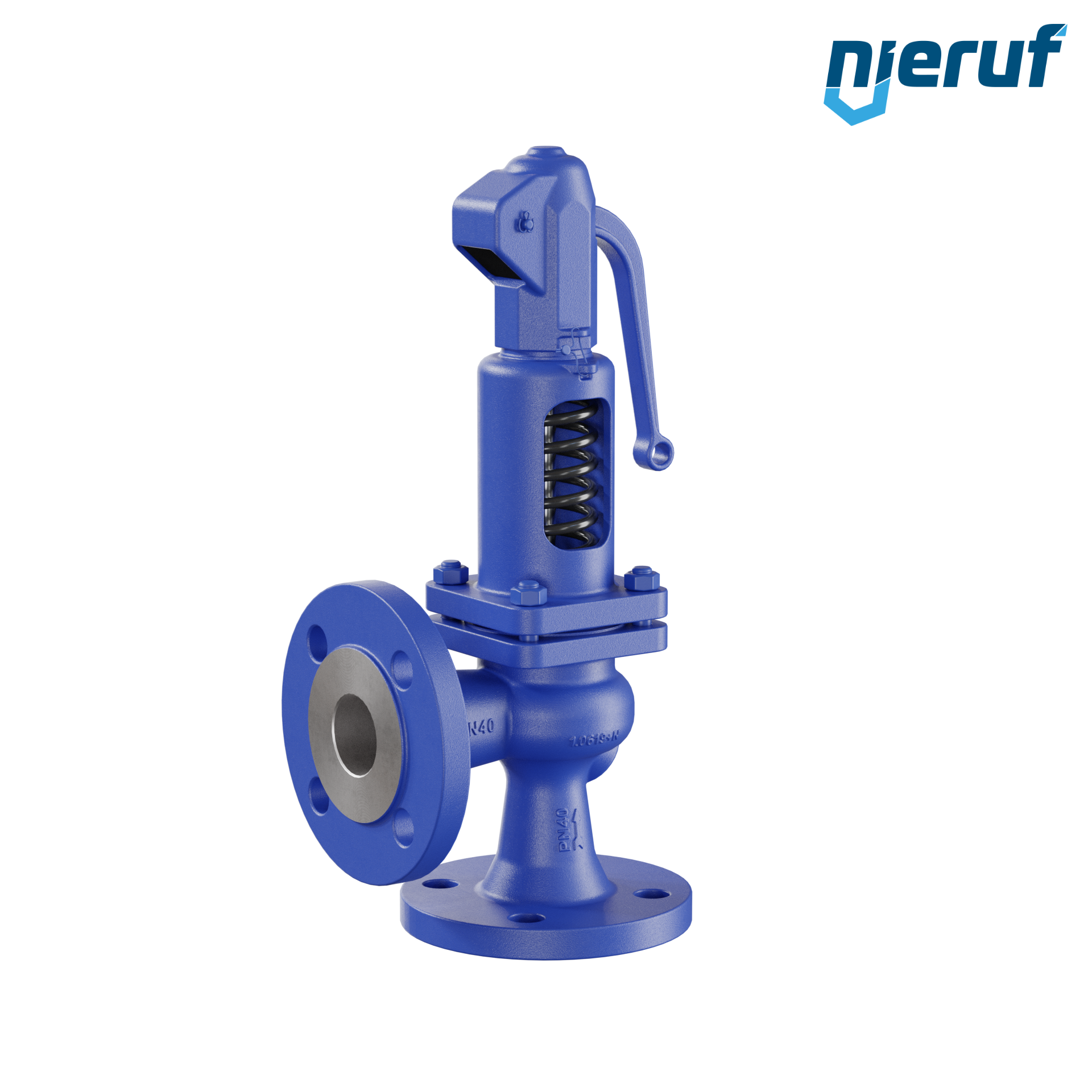soupape de sûreté à brides DN40/DN40 SF0202, acier moulé métal, avec levier