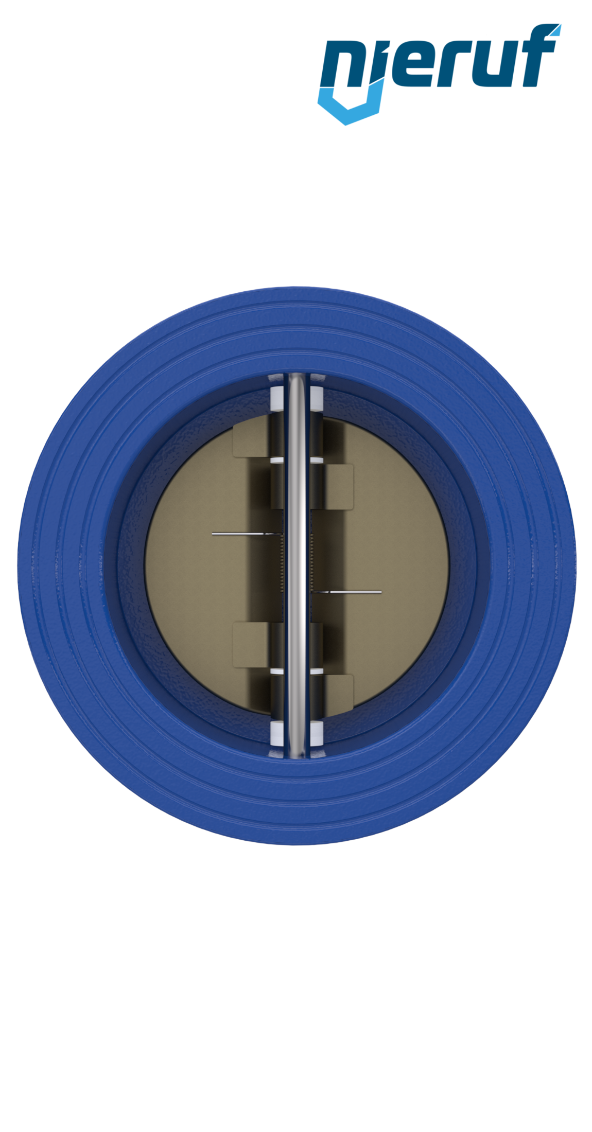 clapet anti-retour à double battant DN80 ANSI150 DR04 ANSI 150 GGG40 avec revêtement époxy bleu de 180µm  EPDM