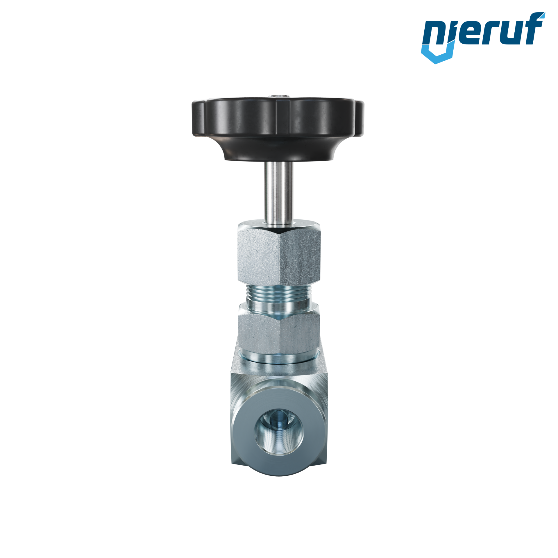 vanne à pointeau  1/4" pouce NV01 acier (zingué bleu)