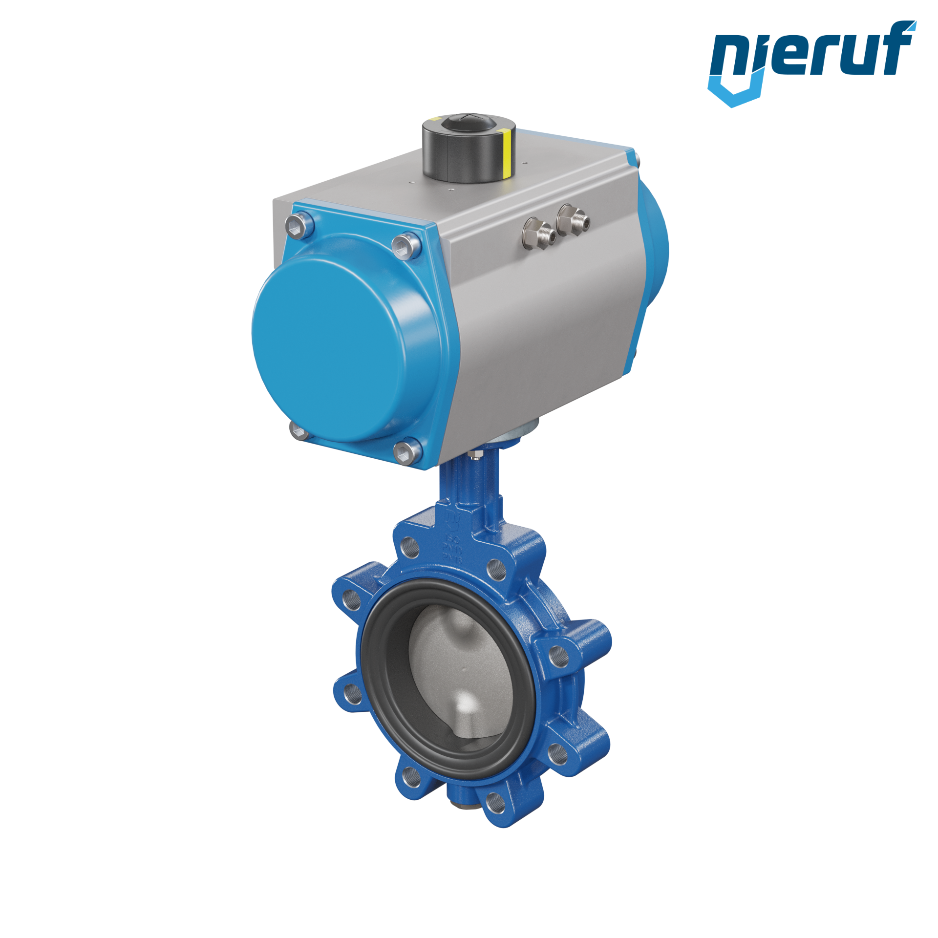 vanne papillon DN 100 AK02 FPM actionneur pneumatique à simple effet fermeture par ressort