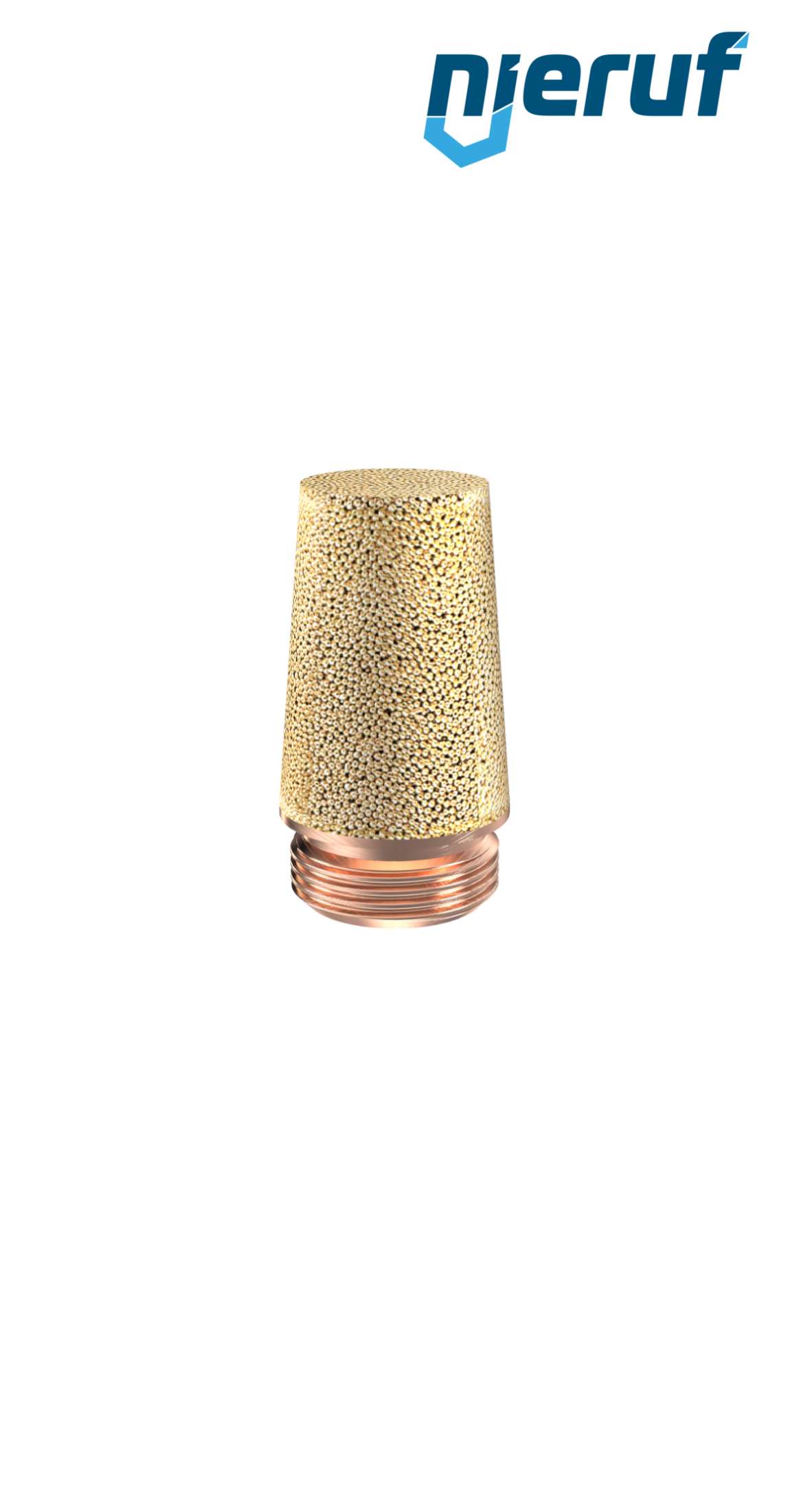 silencieux en bronze fritté de 1/8" pouce