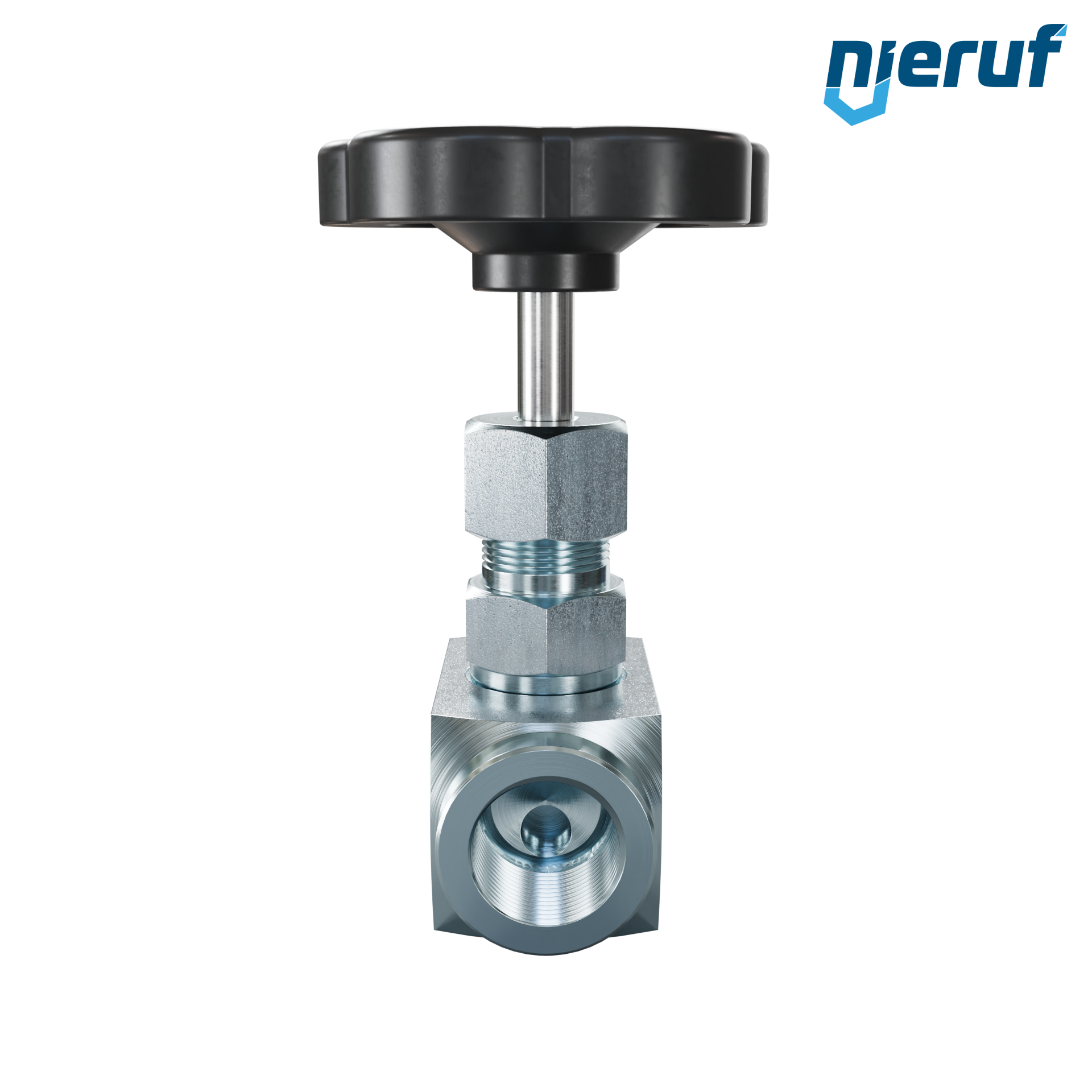 vanne à pointeau  1/2" pouce NV01 acier (zingué bleu)
