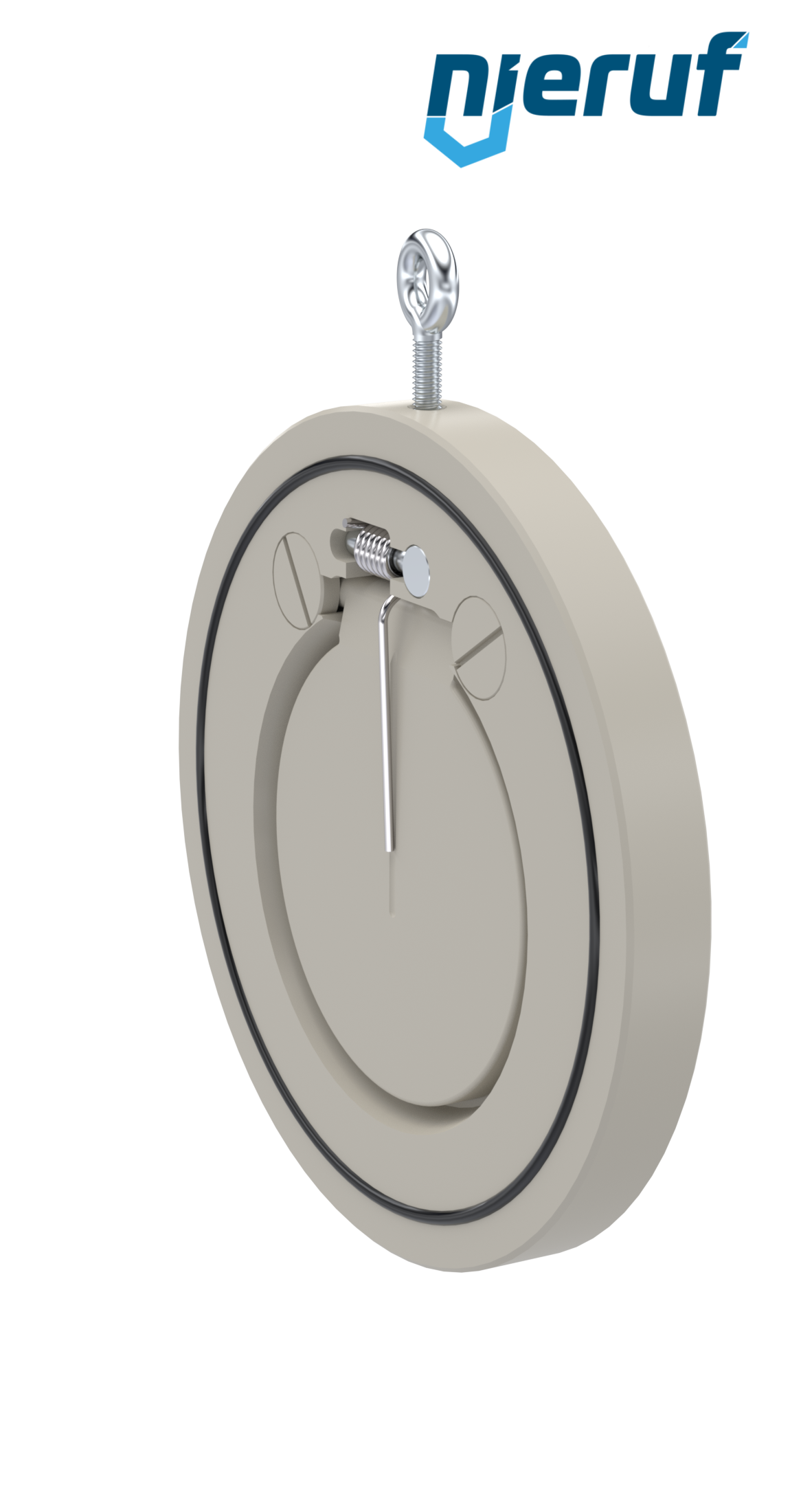 clapet anti-retour entre brides type wafer avec ressort DN100 ZR08 plastique PP-H FKM (Viton)