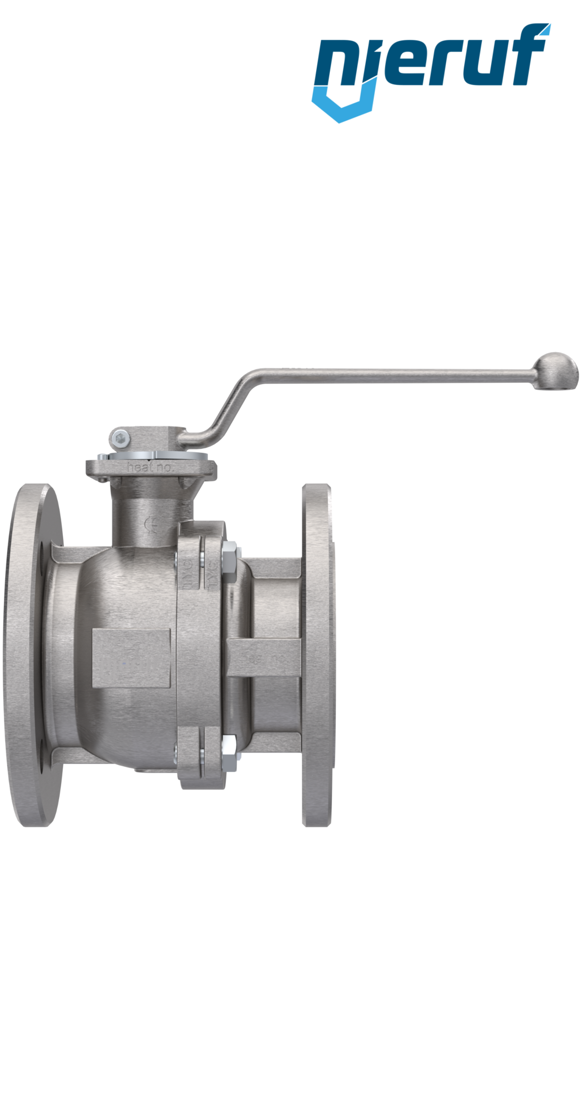 robinet à boisseau sphérique à brides pour gaz DN40 FK05 acier inoxydable 1.4408