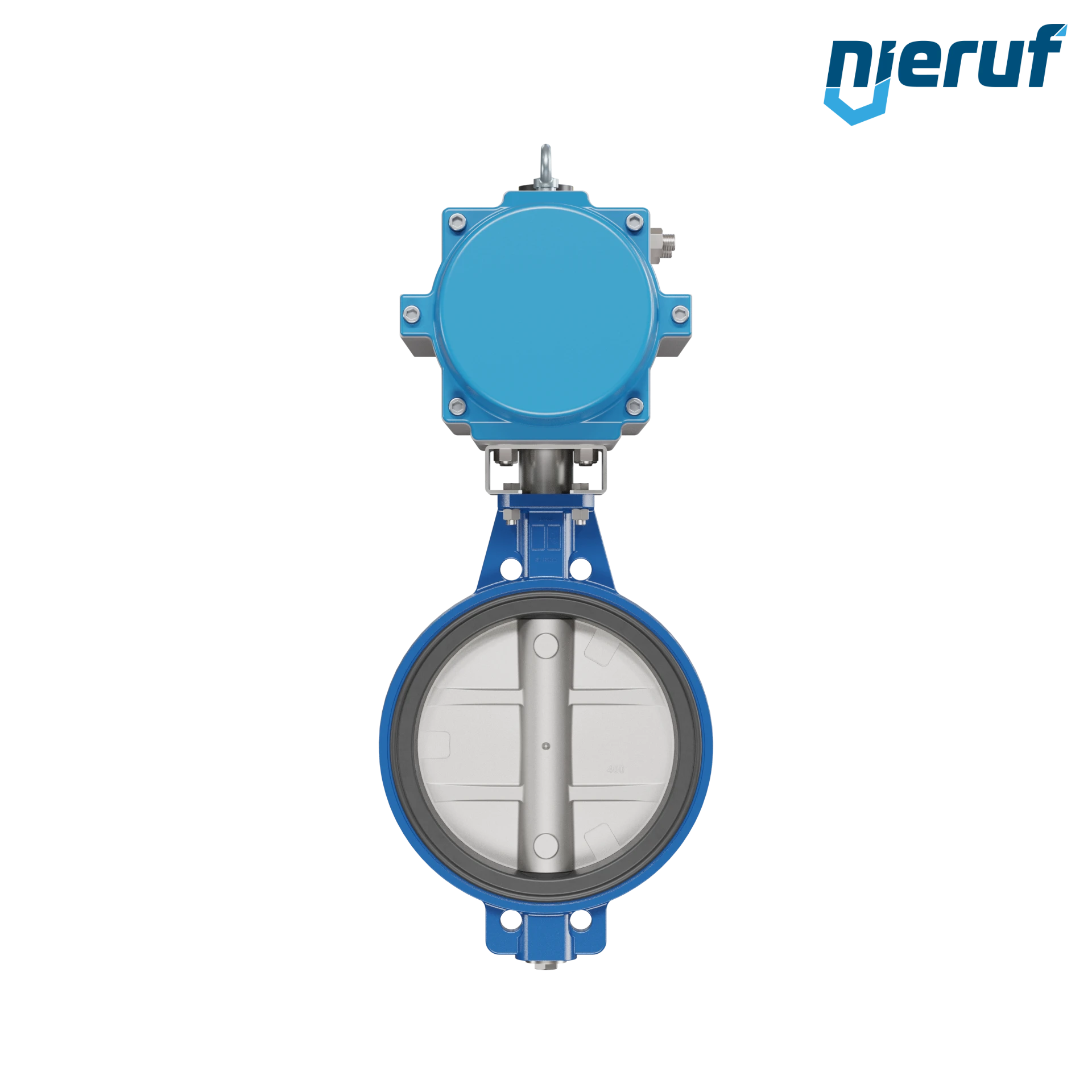 vanne papillon DN 400 AK01 NBR-70-noir DVGW gaz actionneur pneumatique à simple effet fermeture par ressort