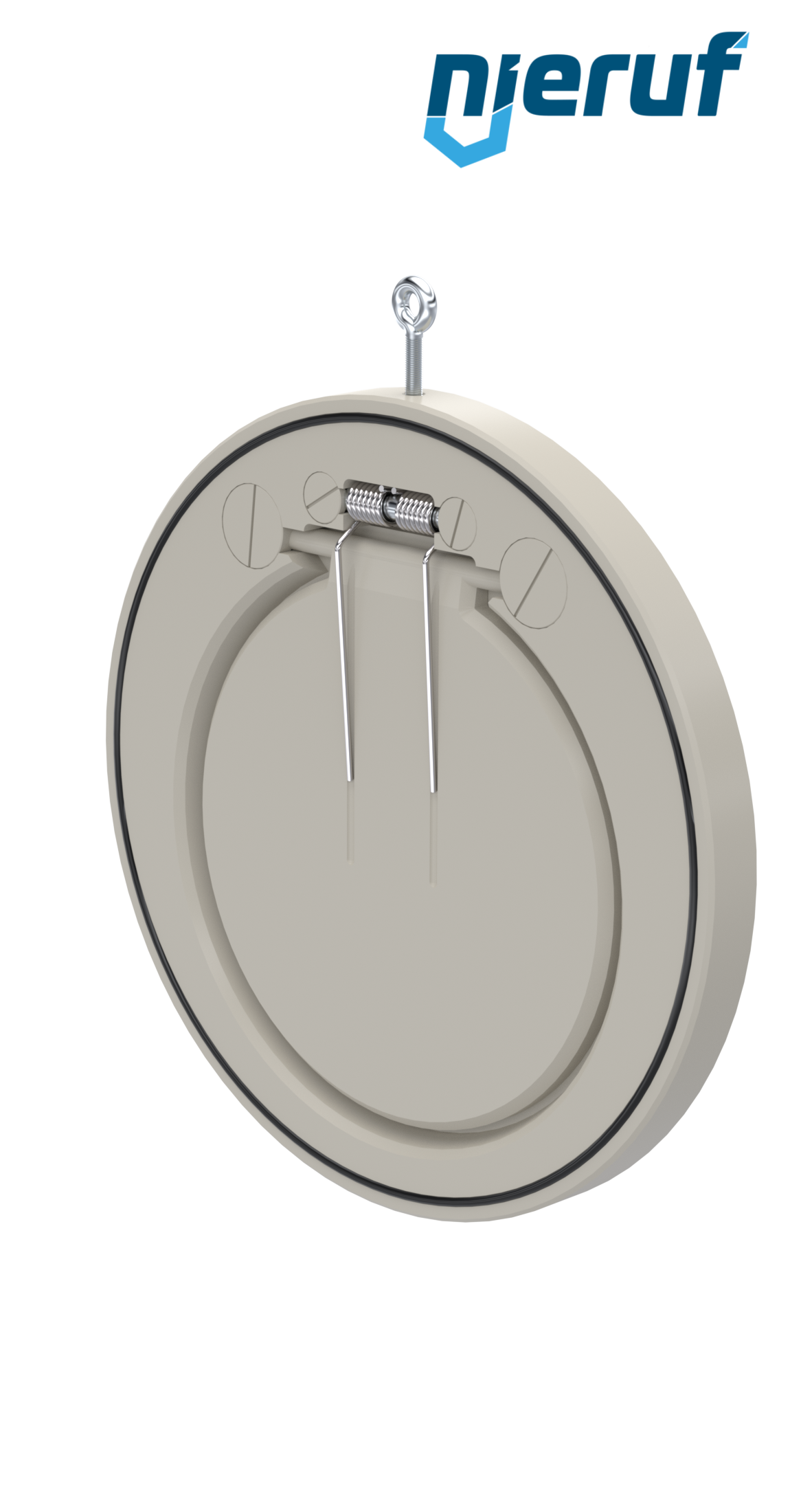 clapet anti-retour entre brides type wafer avec ressort DN300 ZR08 plastique PP-H FKM (Viton)