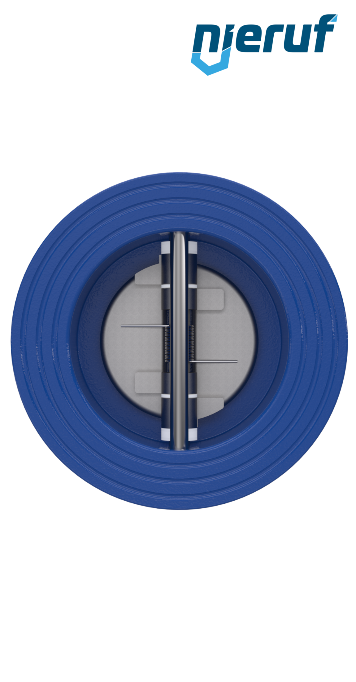 clapet anti-retour à double battant DN50 ANSI150 DR01 ANSI 150 GGG40 avec revêtement époxy bleu de 180µm  EPDM