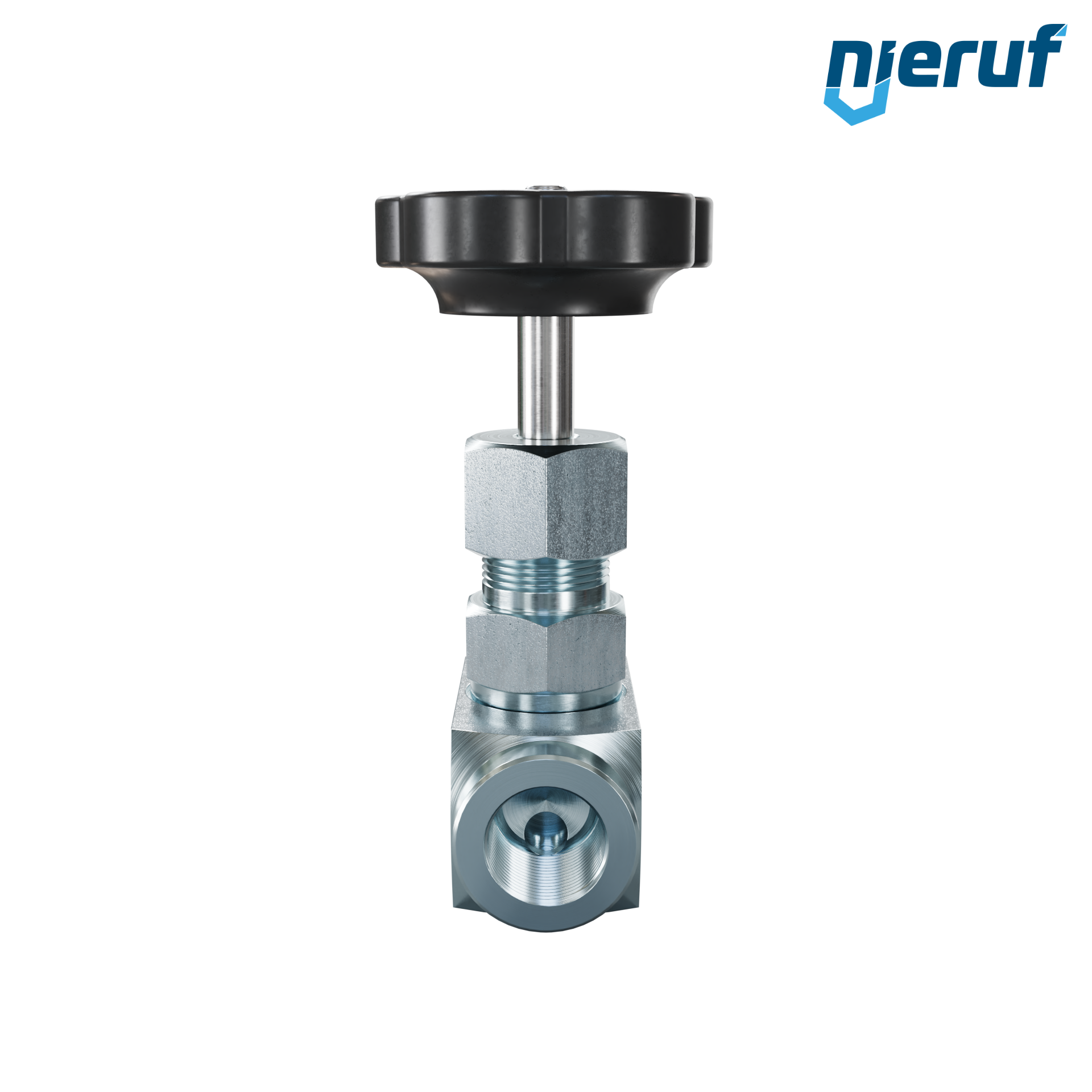 vanne à pointeau  3/8" pouce NV01 acier (zingué bleu)