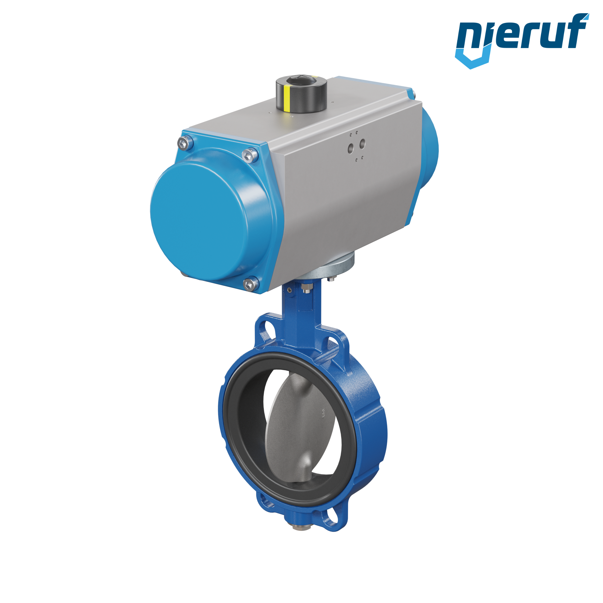 vanne papillon DN 150 AK01 EPDM DVGW eau potable, WRAS, ACS, W270 actionneur pneumatique à simple effet ouverture par ressort