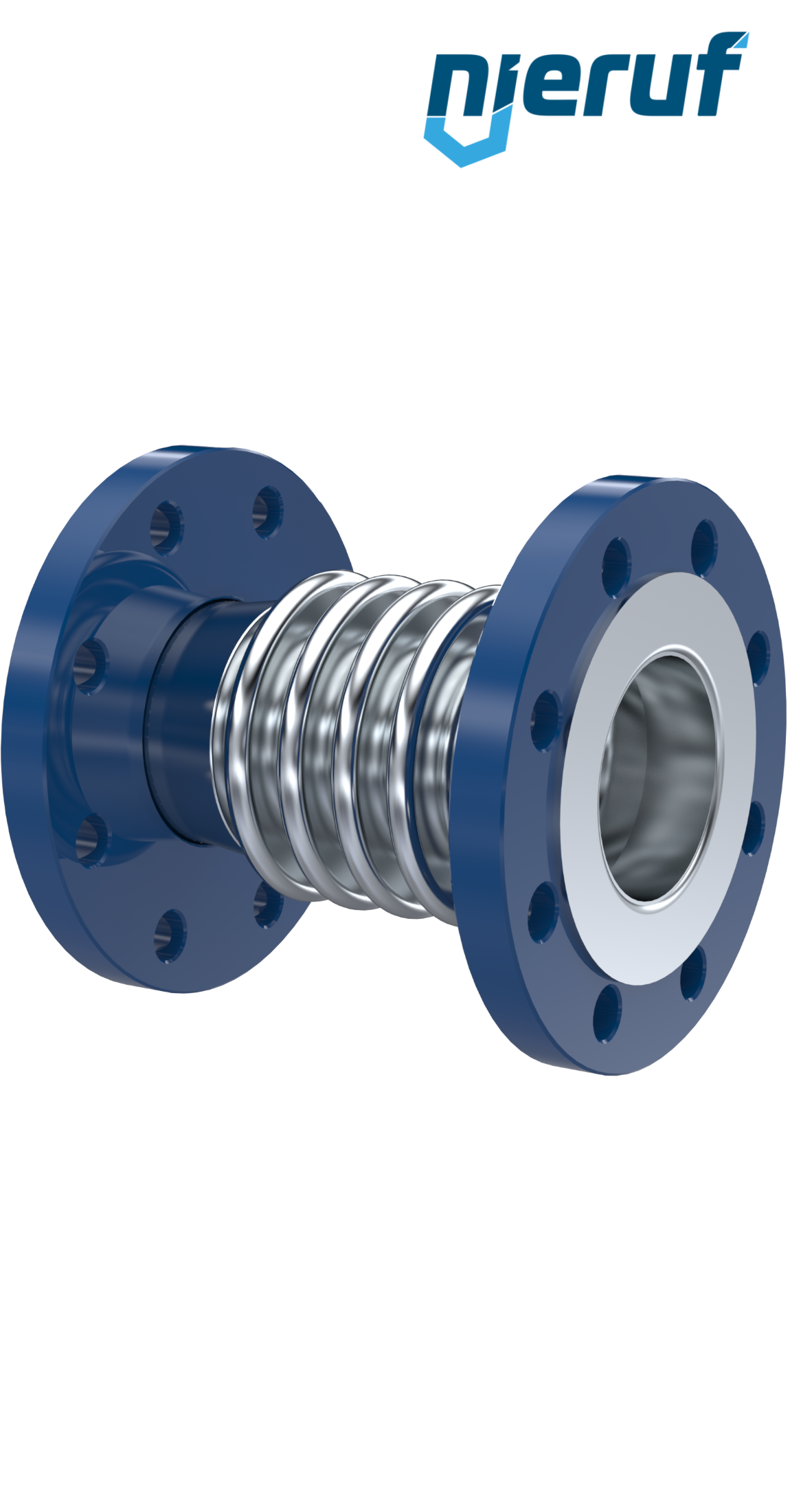 Compensateur axial DN65 modèle KP05 bride à collerette et soufflet en acier inoxydable