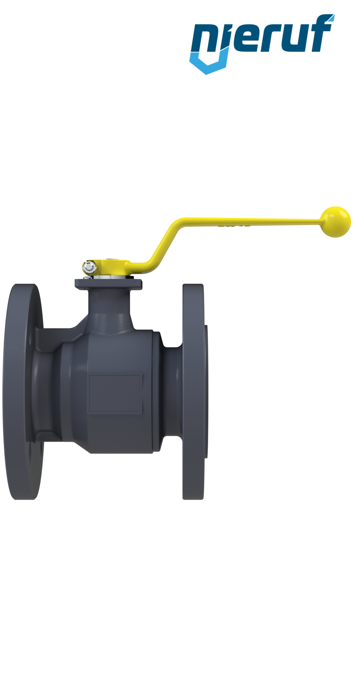 robinet à boisseau sphérique à brides DN40 FK02 fonte à graphite sphéroïdal GJS 400-18 sphère entièrement  en acier inoxydable 1.4408 DVGW gaz