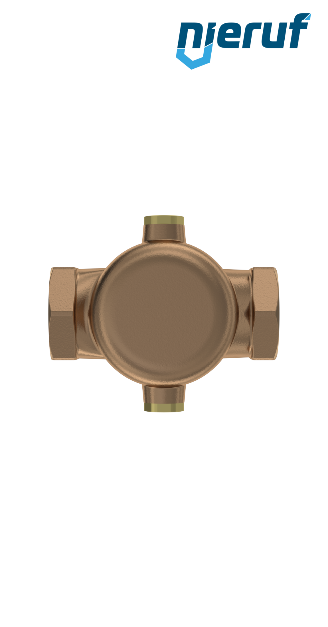 déverseur/soupape de décharge à passage droit 1/2" pouce femelle UV05 bronze/laiton 5,5 - 10,0 bar