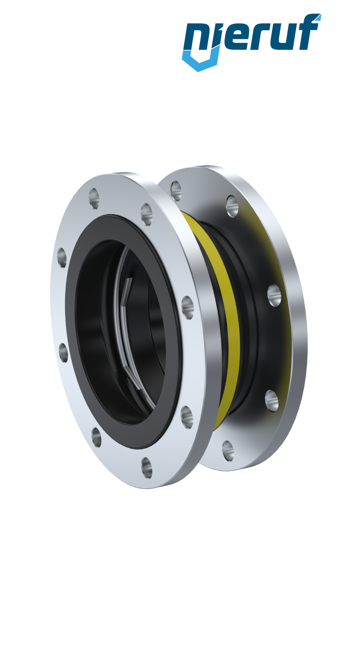 Compensateur anneau de soutien au vide DN150 modèle KP04 brides en acier NBR