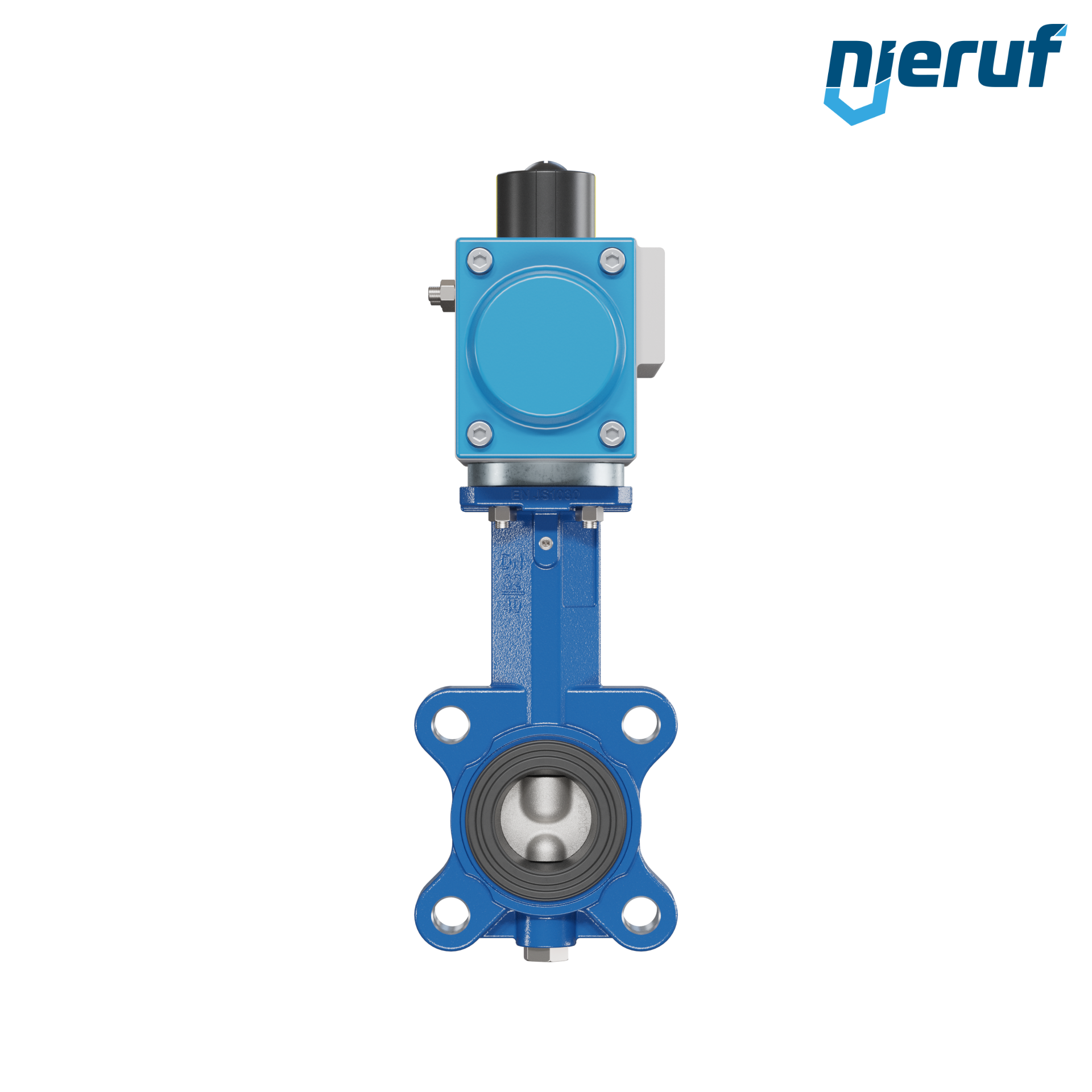 vanne papillon DN 40 AK02 NBR-70-noir DVGW gaz actionneur pneumatique à double effet