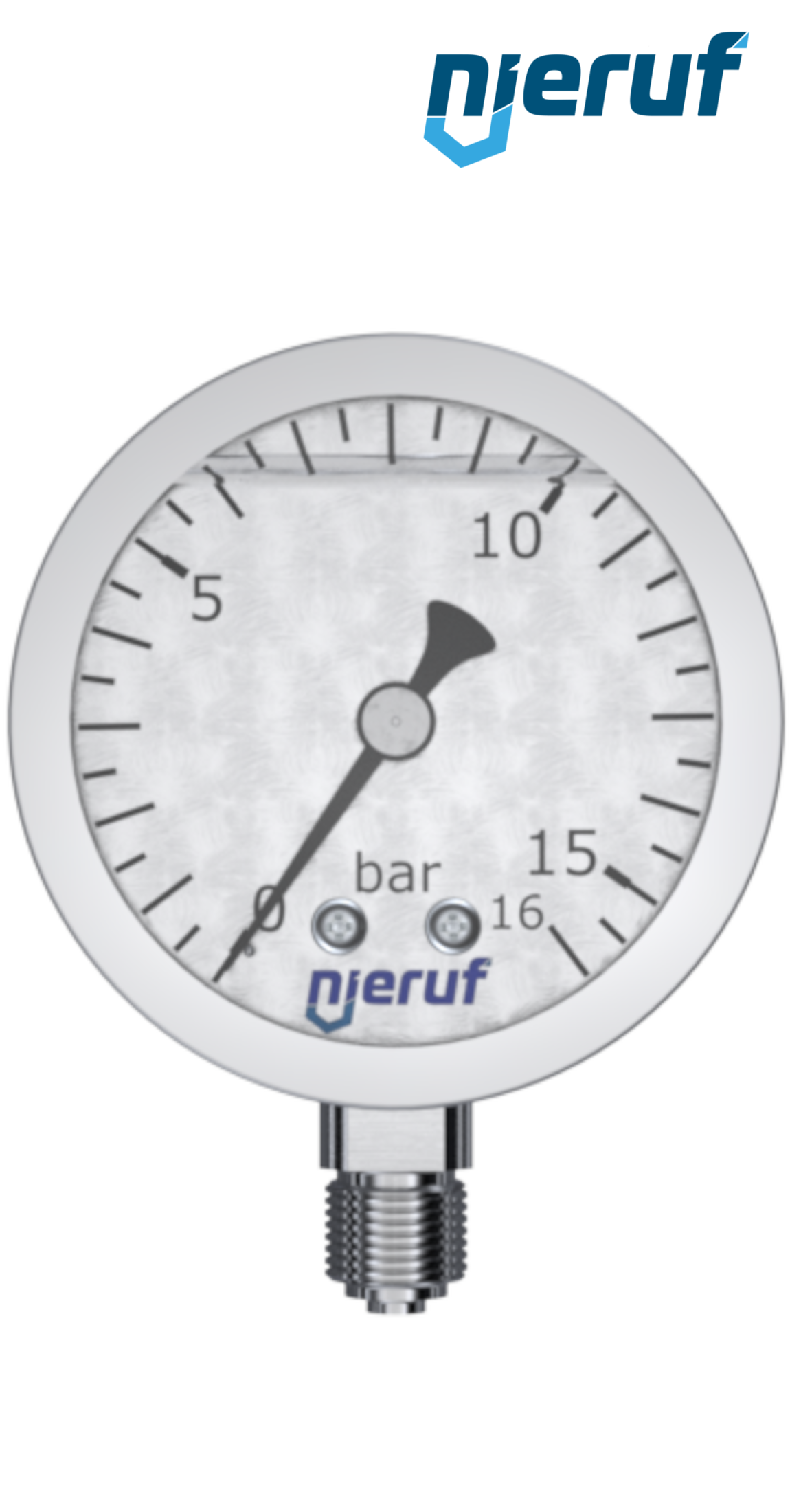 manomètre G 1/4" radial 63 mm acier inoxydable MM06 0 - 4,0 bar dans un bain de glycérine