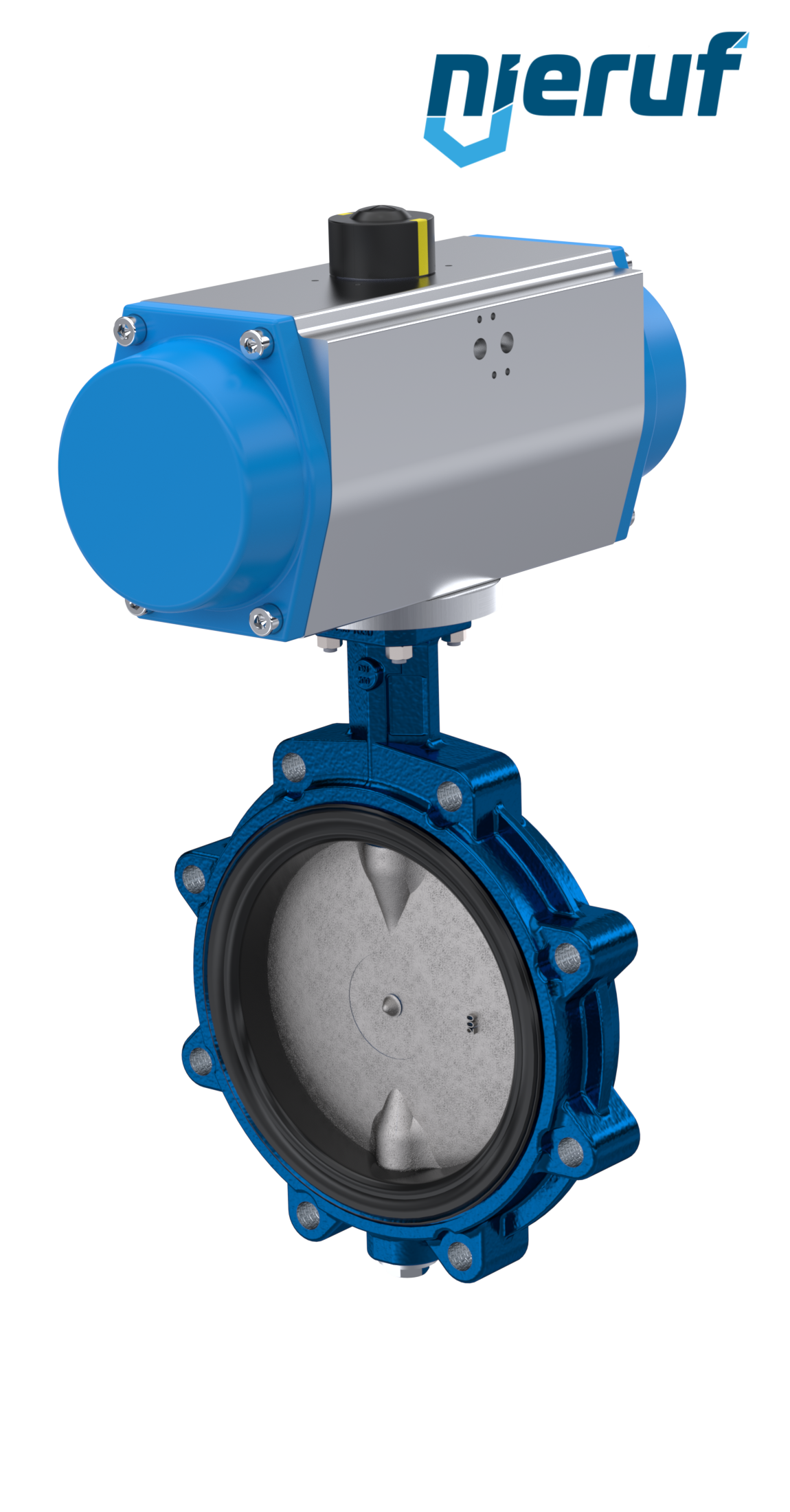 vanne papillon DN 80 AK02 EPDM DVGW eau potable, WRAS, ACS, W270 actionneur pneumatique à simple effet